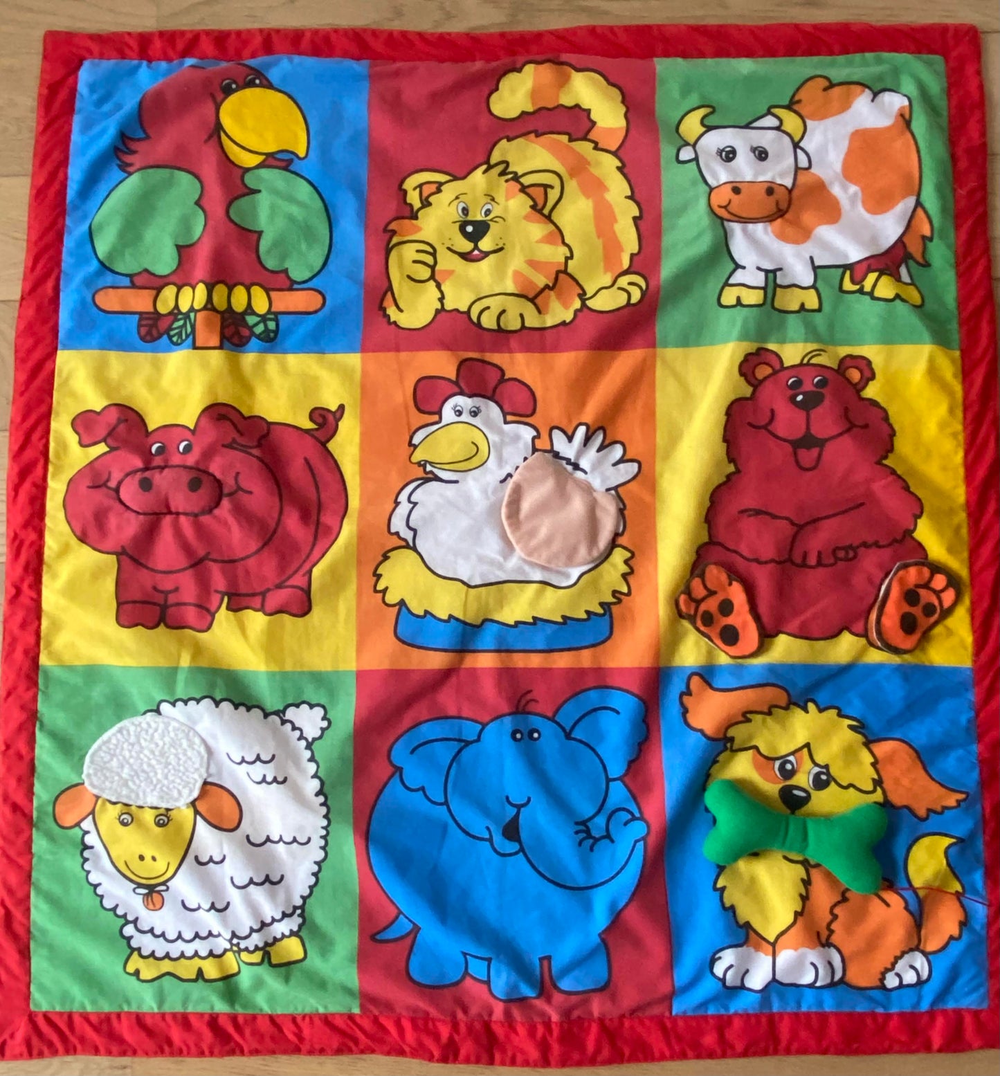 Tapis d'éveil vintage ANIMAUX