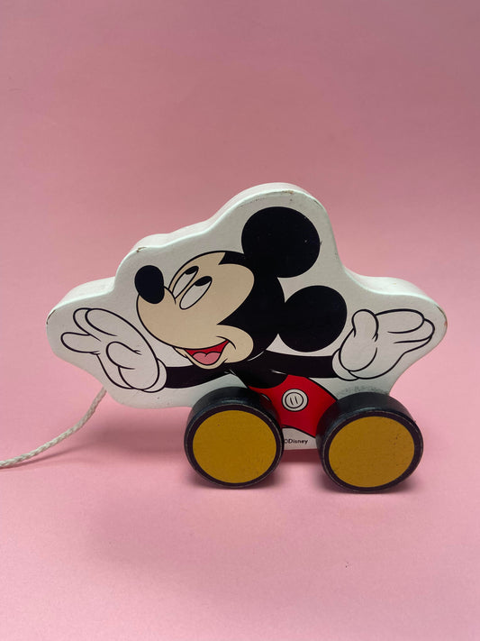 Wooden MICKEY pull toy.