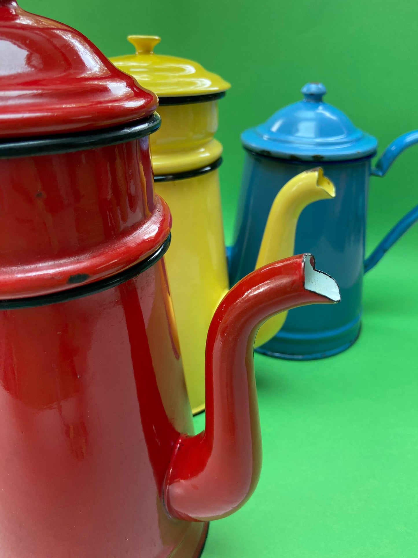 Cafetière en tôle émaillée BLEU