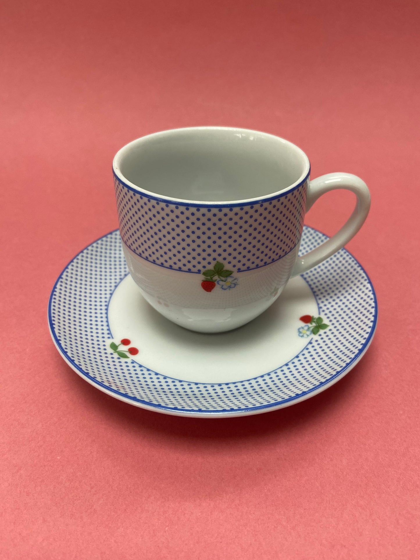 Service Porcelaine Victoria Bohème 6 tasses + coupelles