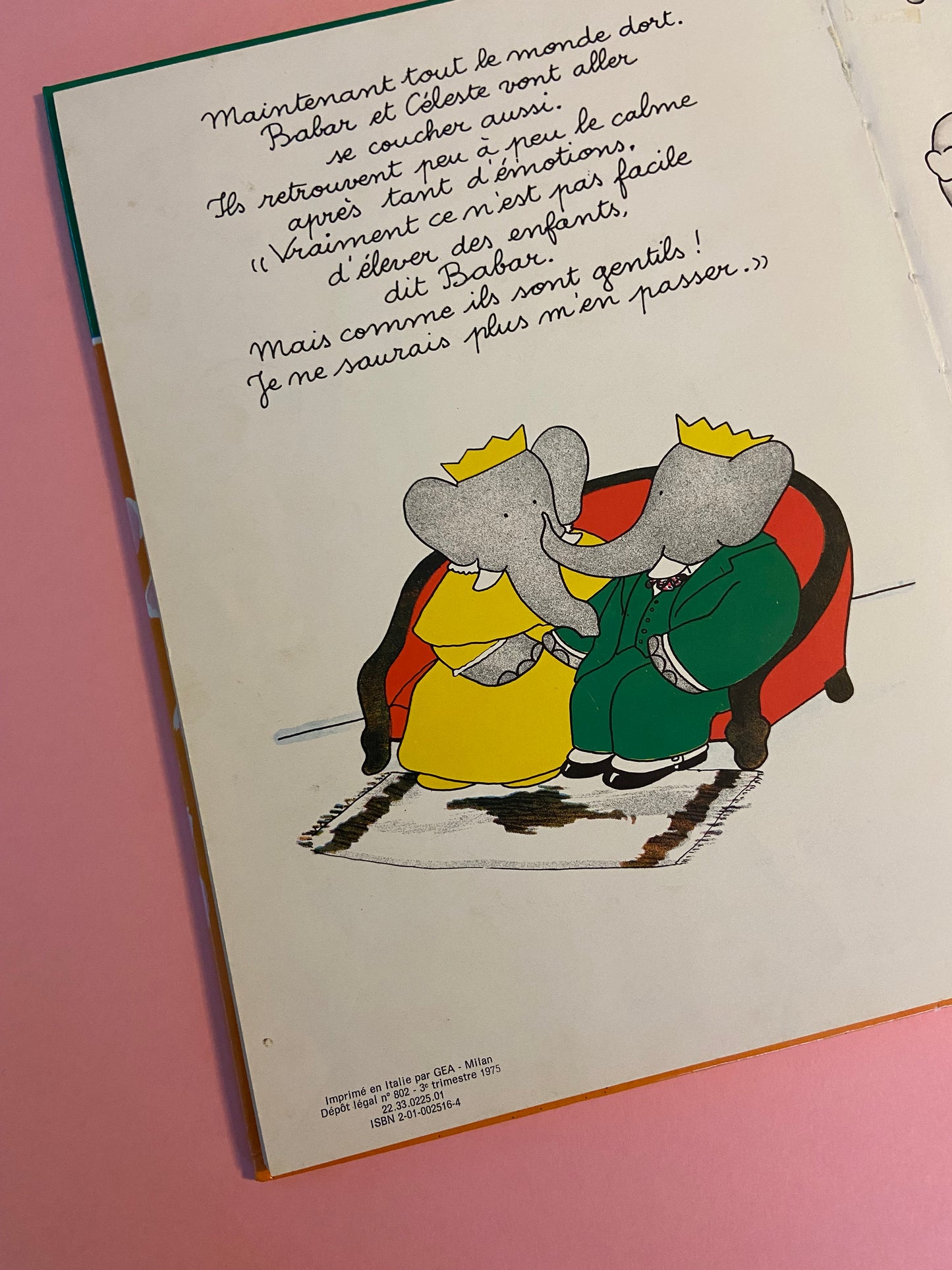 Livre BABAR EN FAMILLE édition 1975