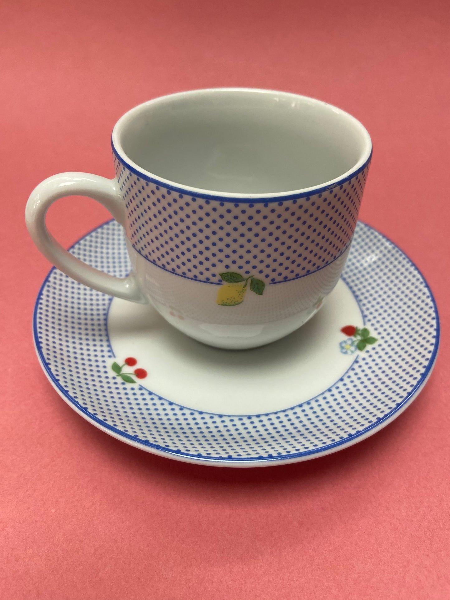 Service Porcelaine Victoria Bohème 6 tasses + coupelles