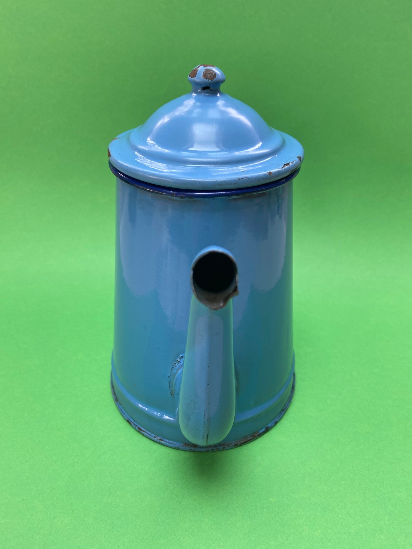 Cafetière en tôle émaillée BLEU