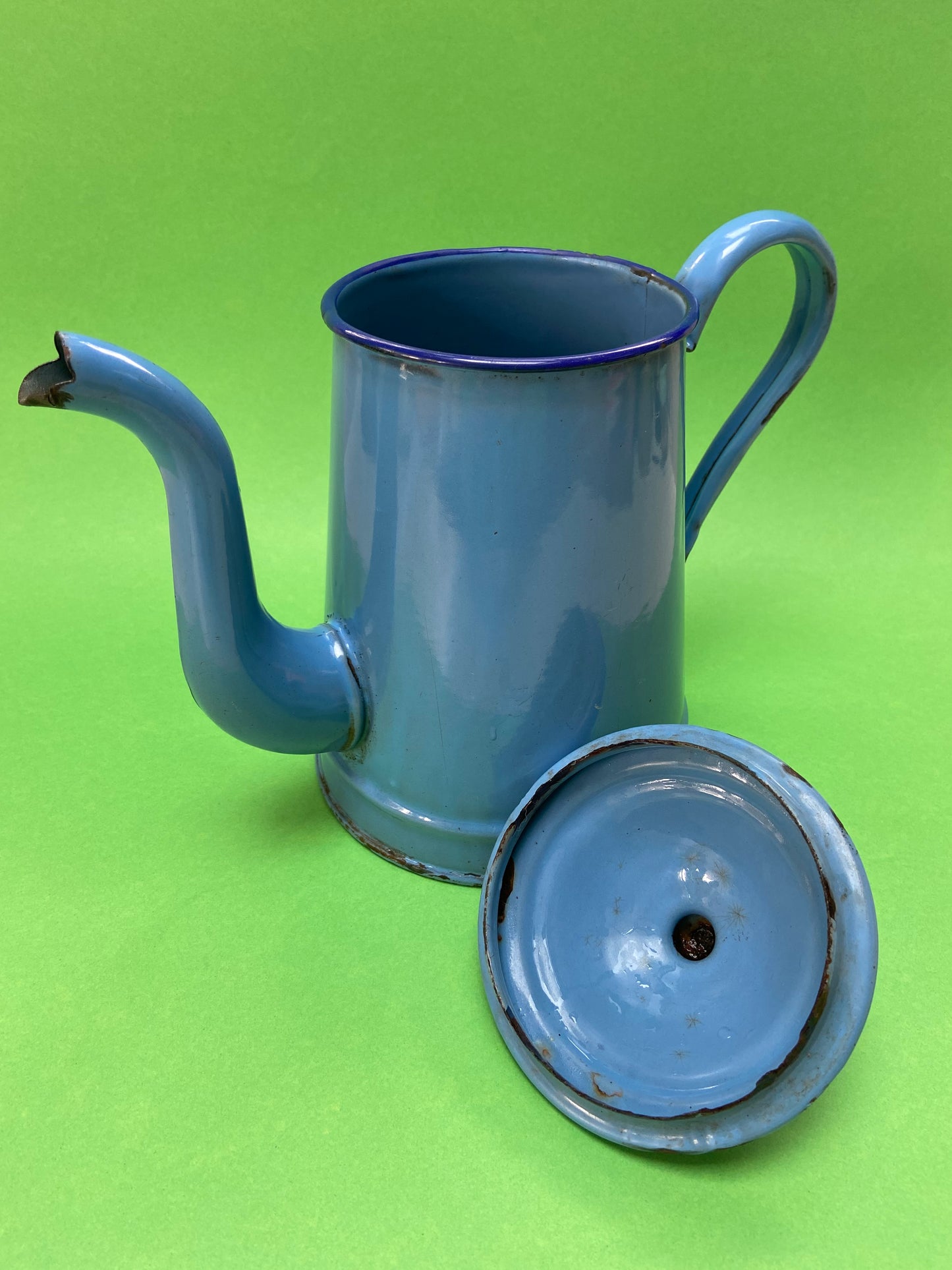 Cafetière en tôle émaillée BLEU