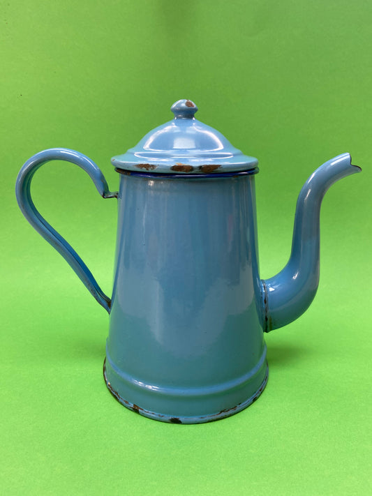 BLUE enameled sheet metal coffee maker