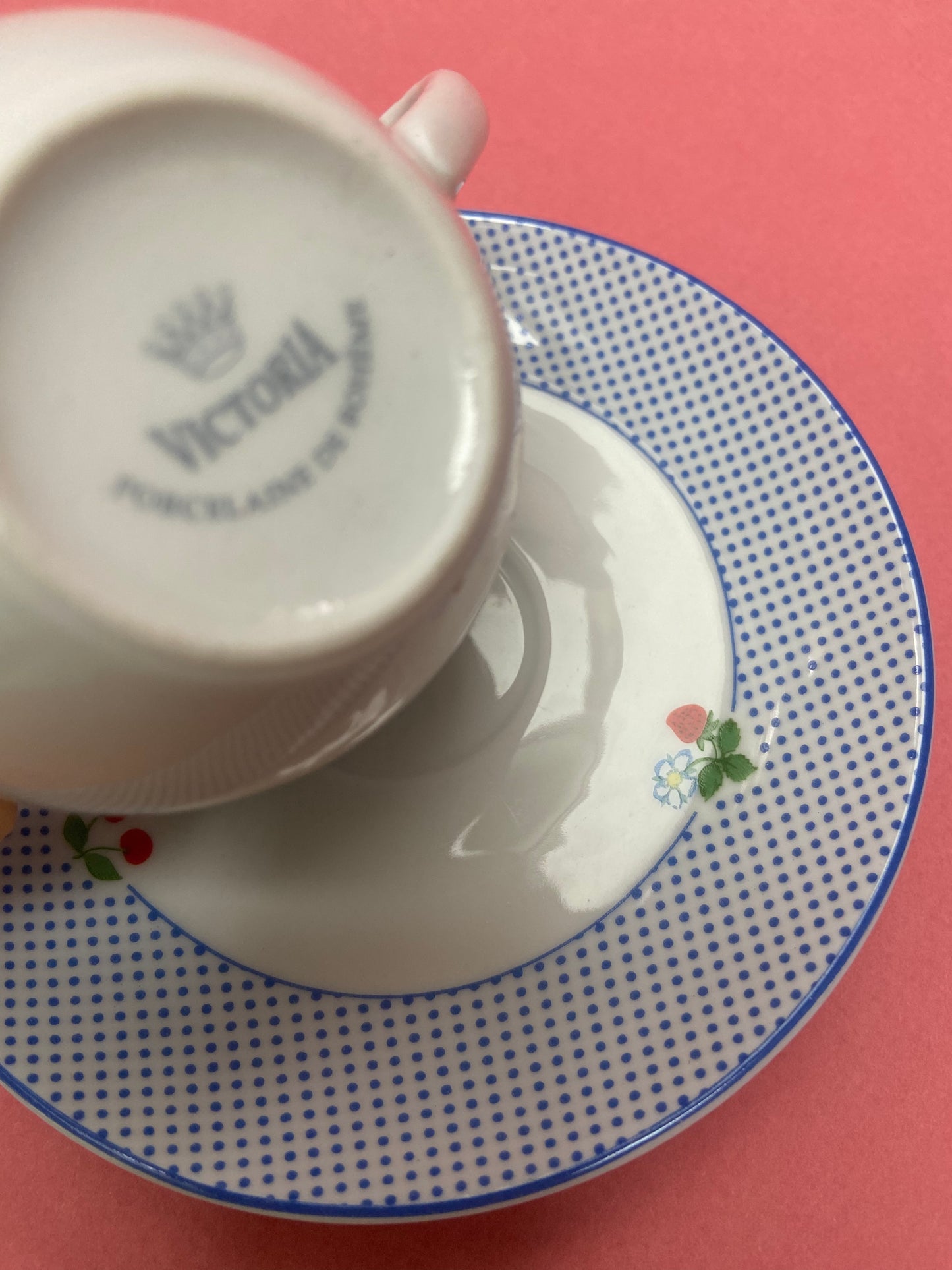 Service Porcelaine Victoria Bohème 6 tasses + coupelles