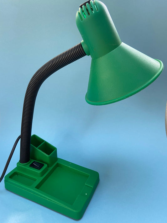 Vintage plastic desk lamp GREEN