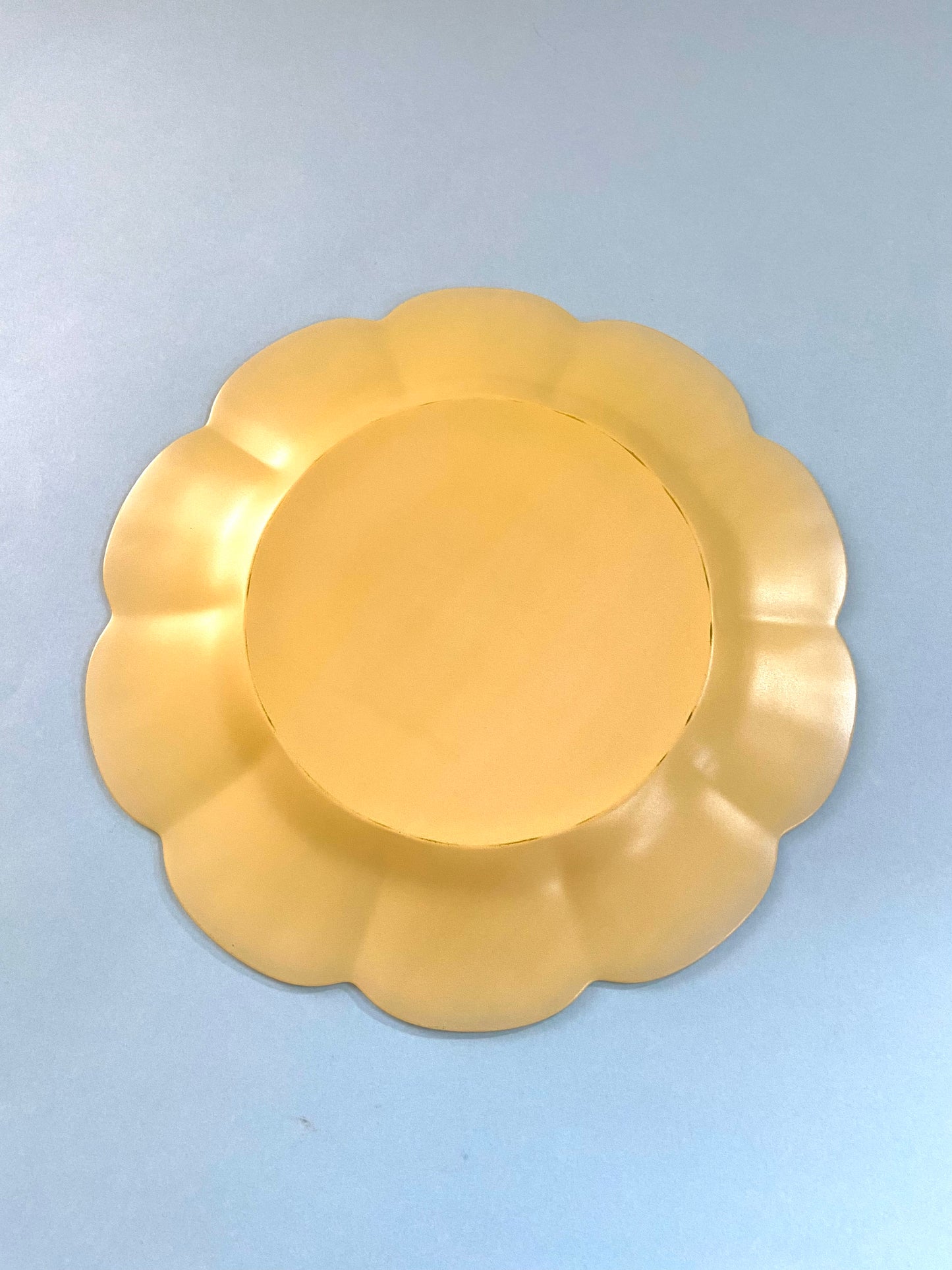 Assiette forme fleur JAUNE SOLEIL