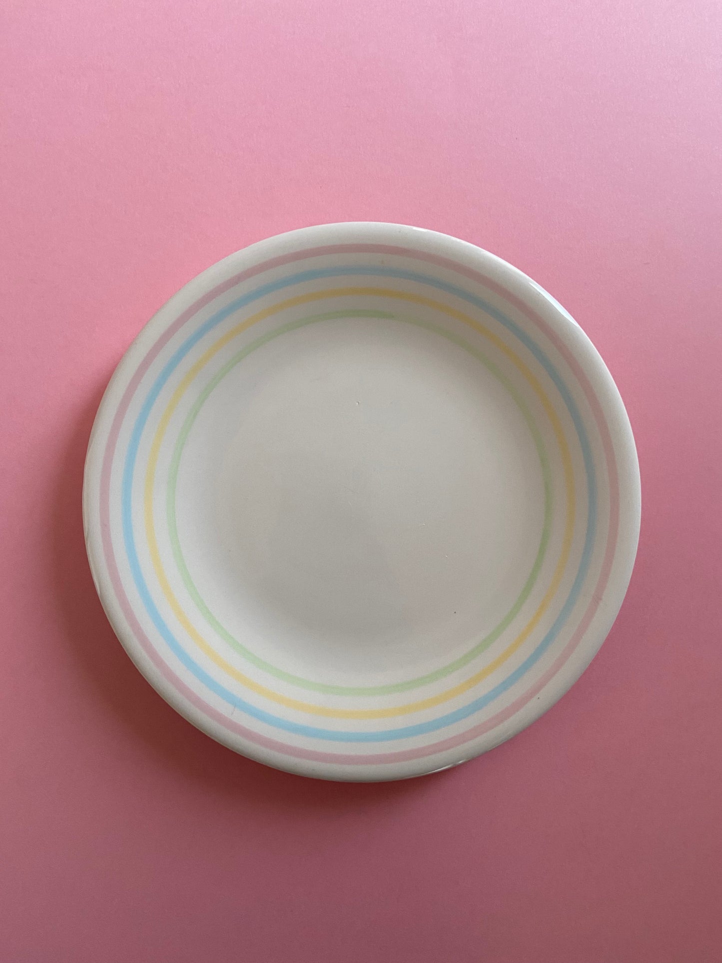 Petite Assiette plate lignes PASTEL