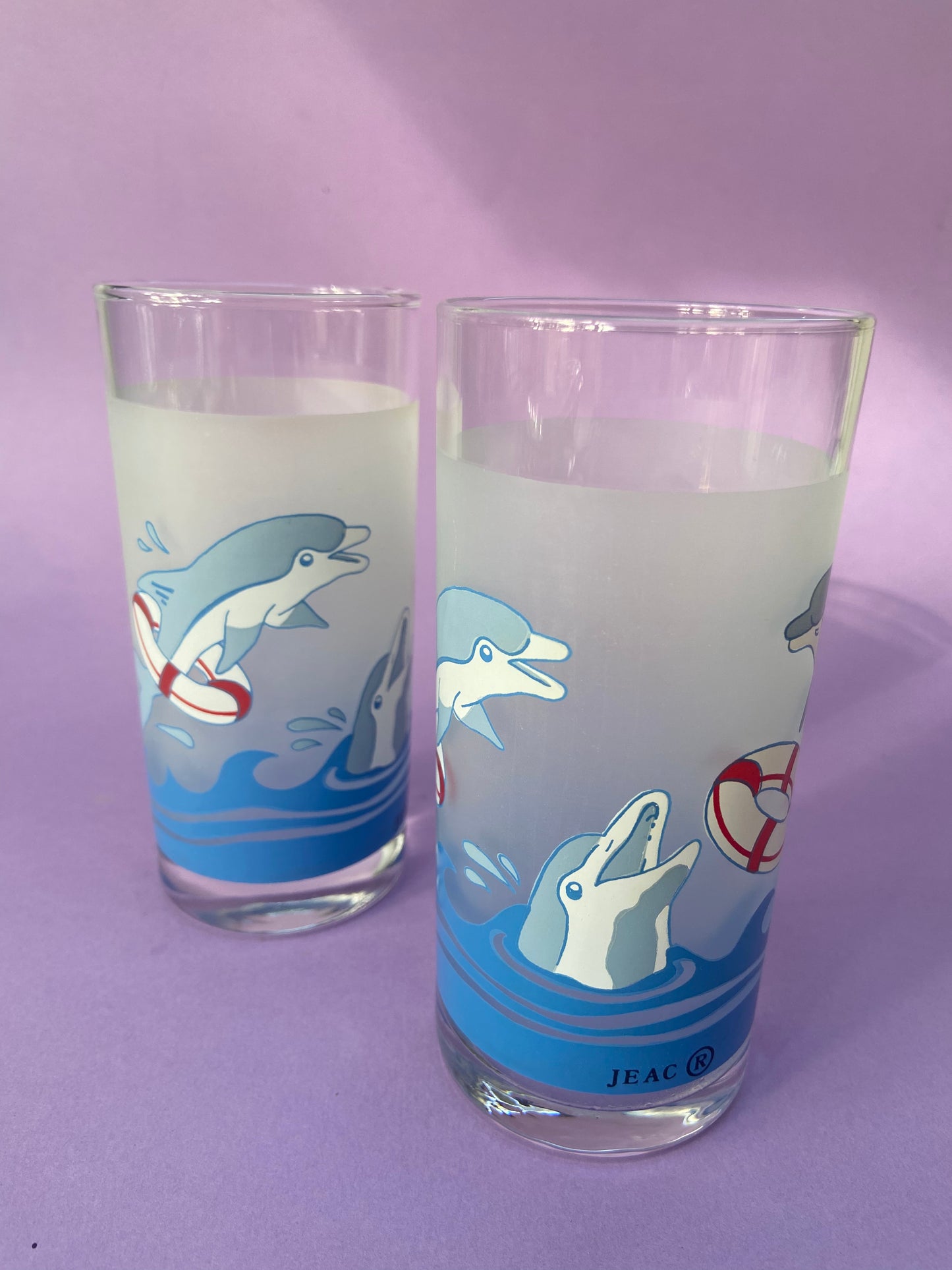 Duo de grands verres DAUPHINS