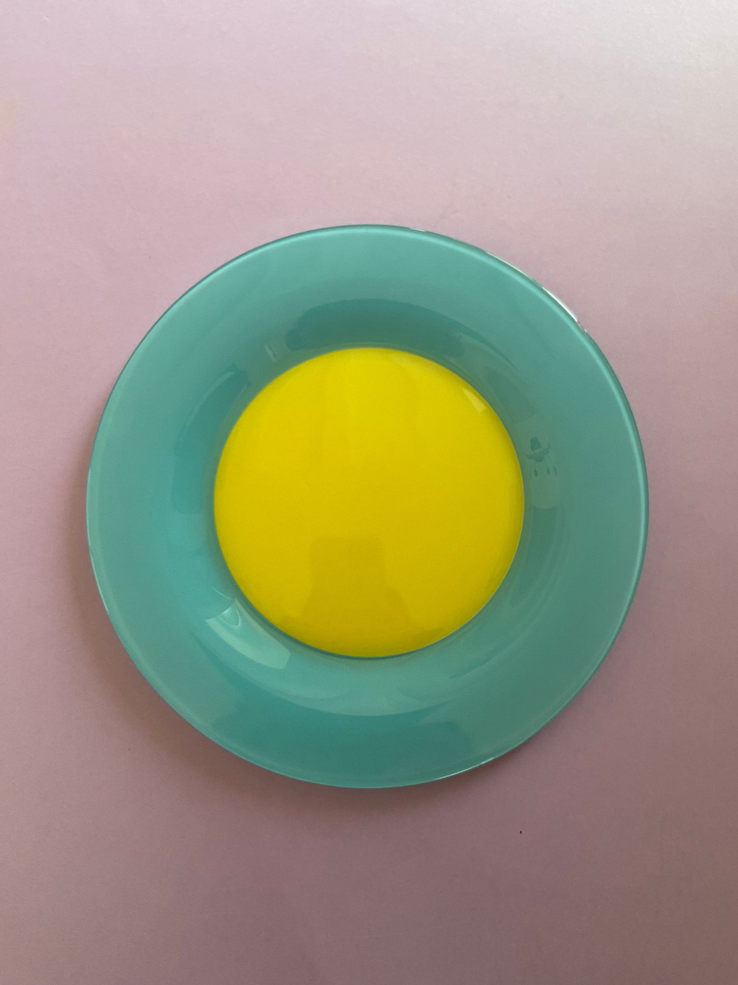 Assiette plate BI-GOÛT bleu/jaune