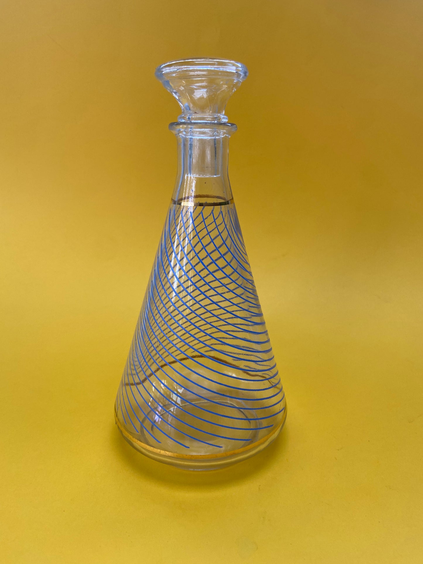 Carafe à liqueur lignes BLEU