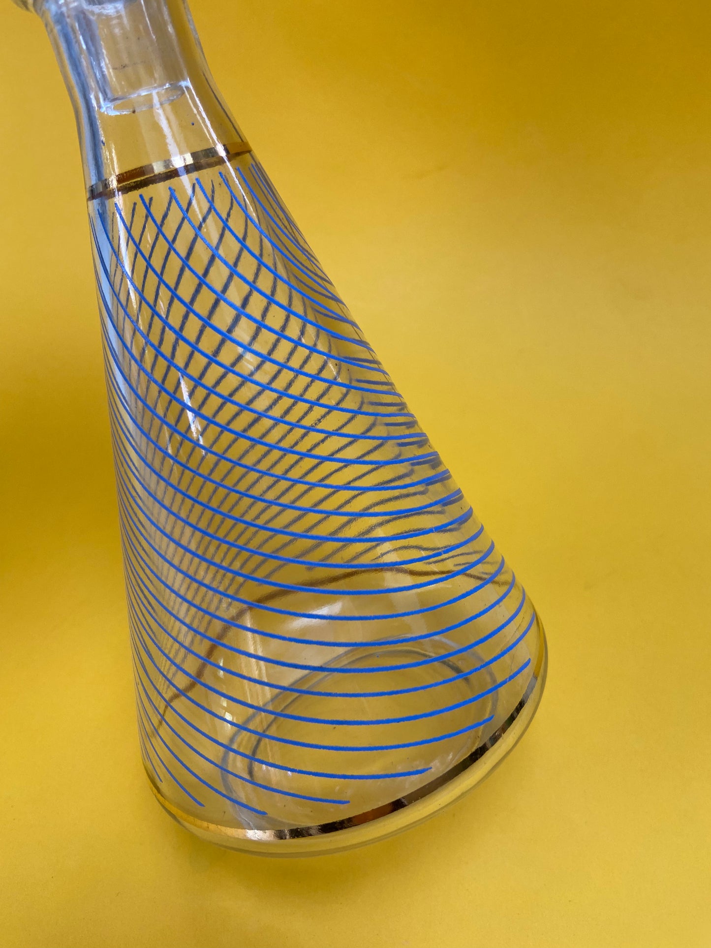 Carafe à liqueur lignes BLEU