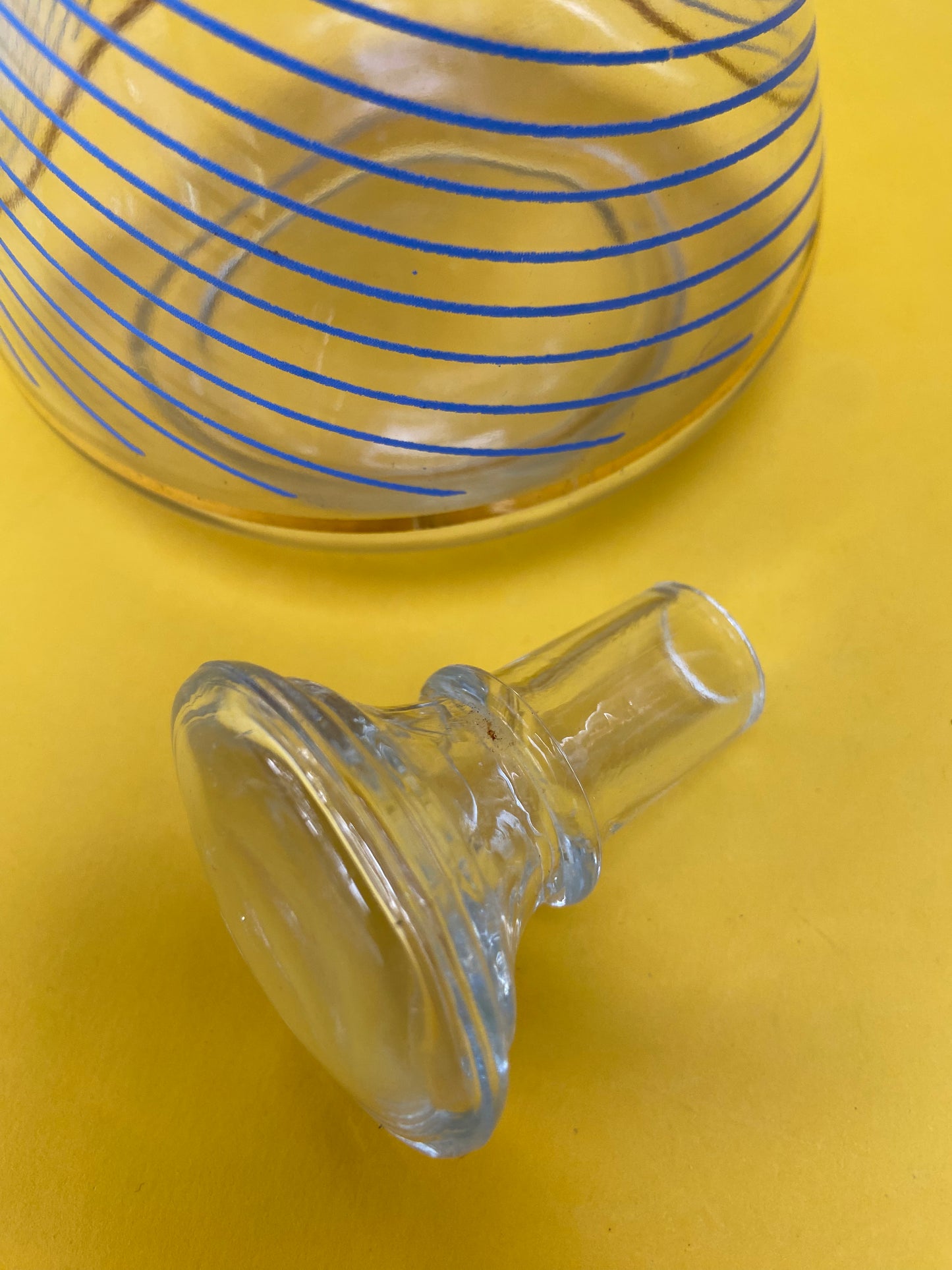 Carafe à liqueur lignes BLEU