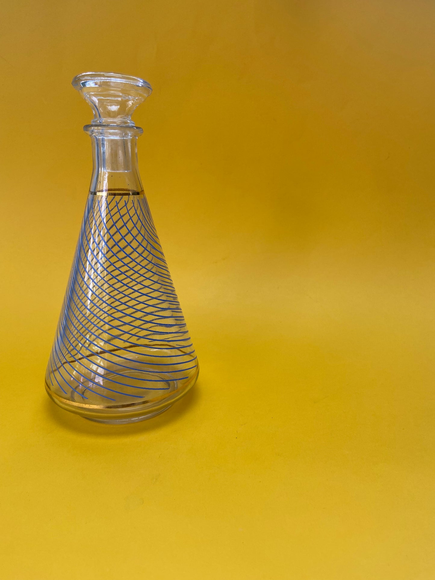 Carafe à liqueur lignes BLEU