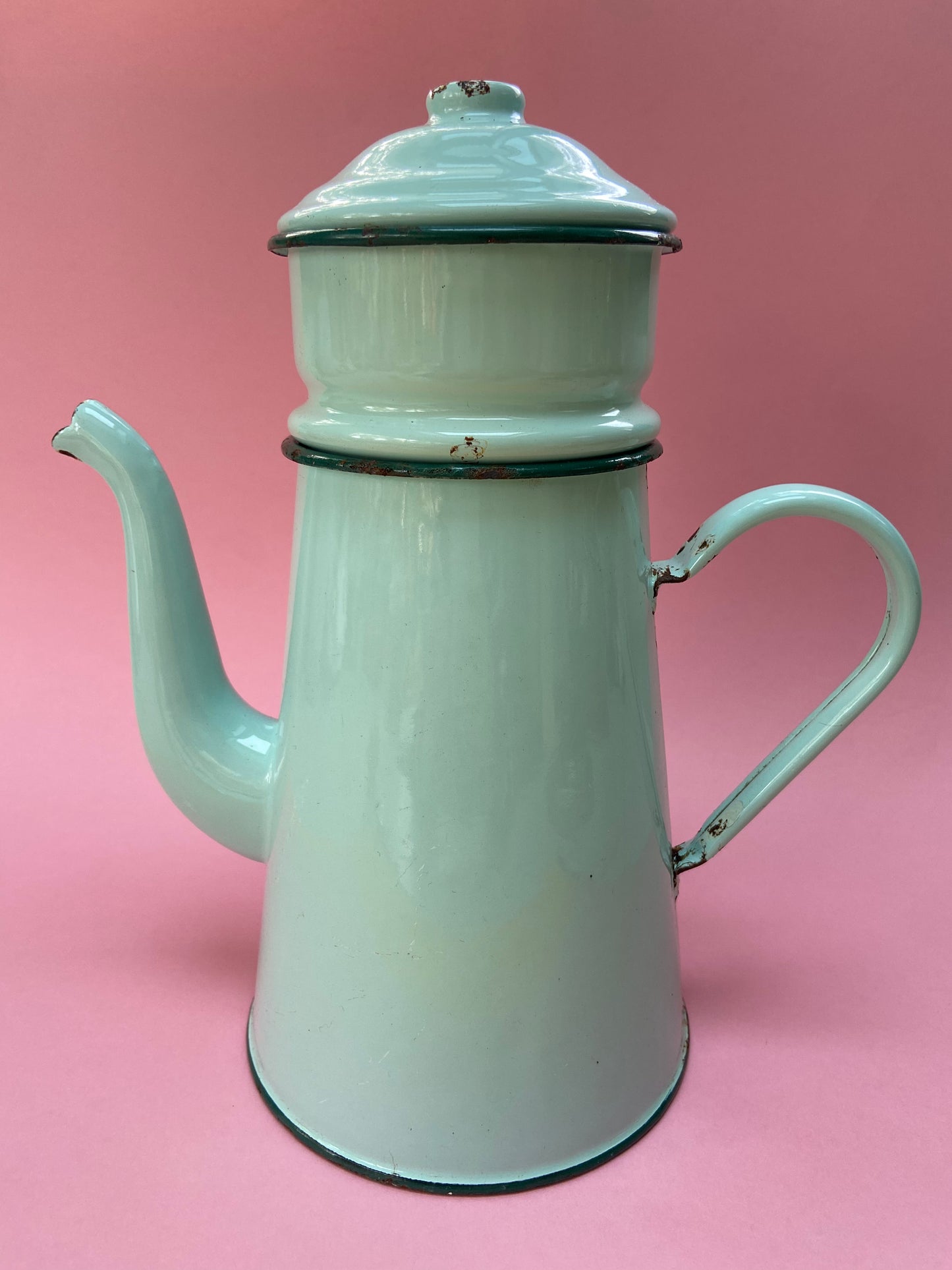 Grande cafetière ancienne émaillée MINT