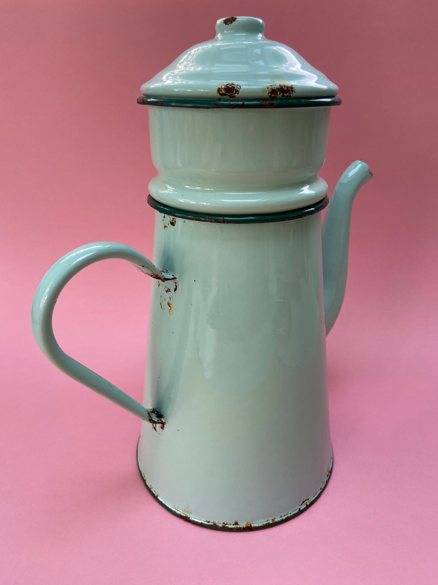 Grande cafetière ancienne émaillée MINT