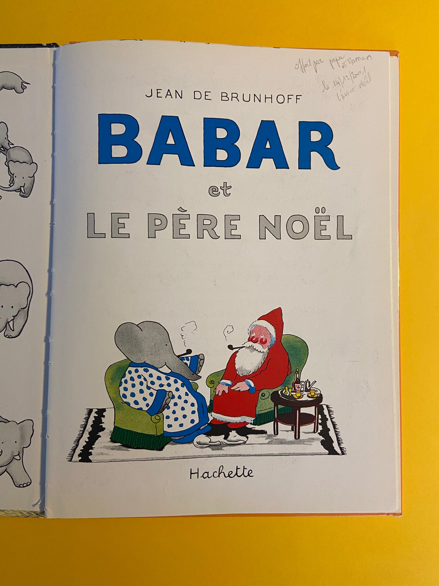 Livre Hachette BABAR ET LE PÈRE NOËL 2001