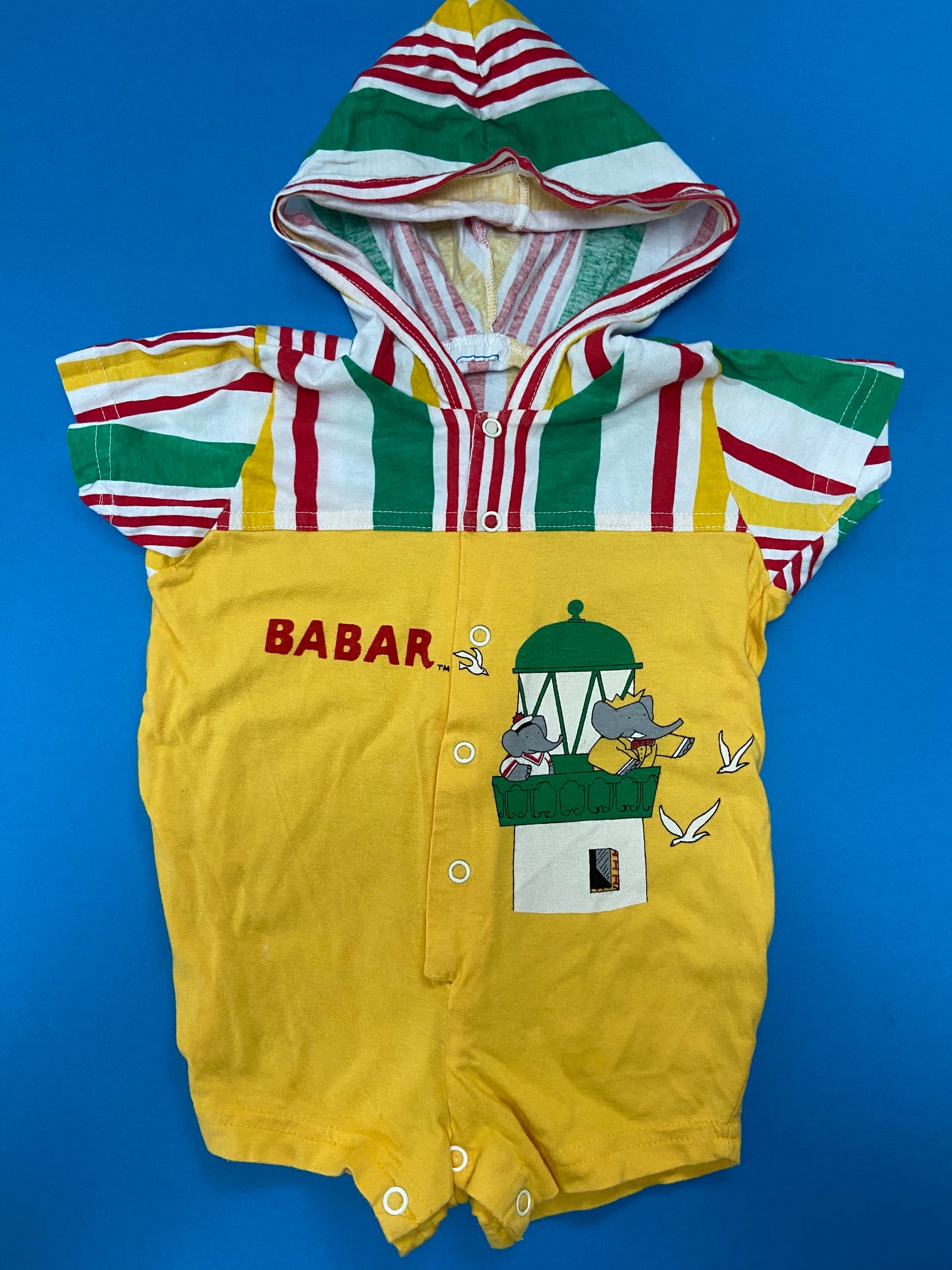 Combi bébé vintage BABAR JAUNE