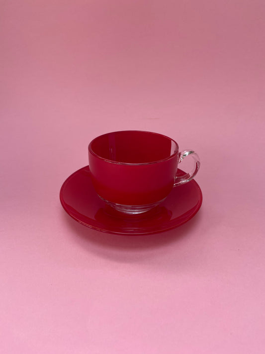 Tasse et sous tasse Arc ROUGE