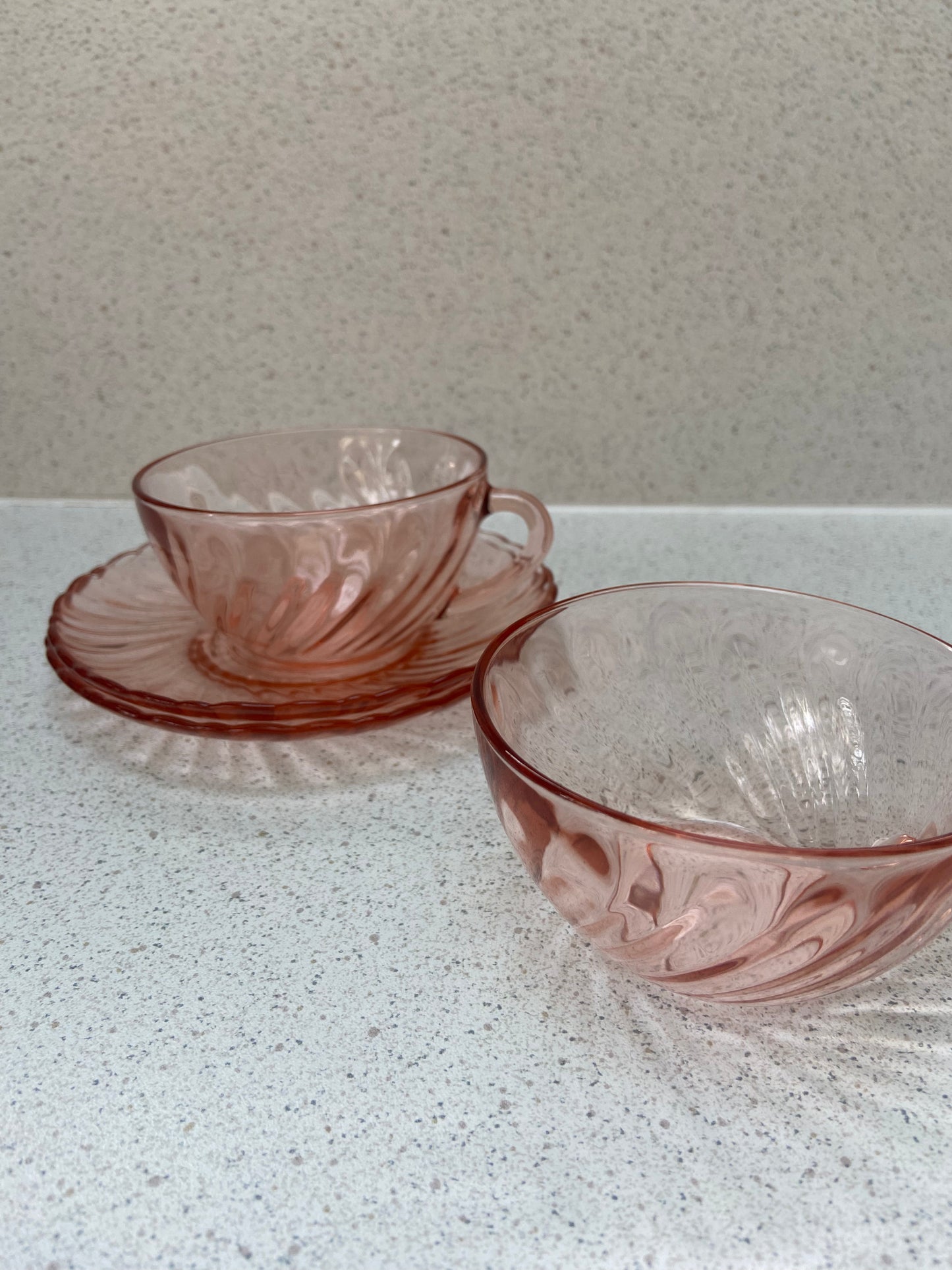 Duo tasses et sous tasses Arcoroc ROSALINE