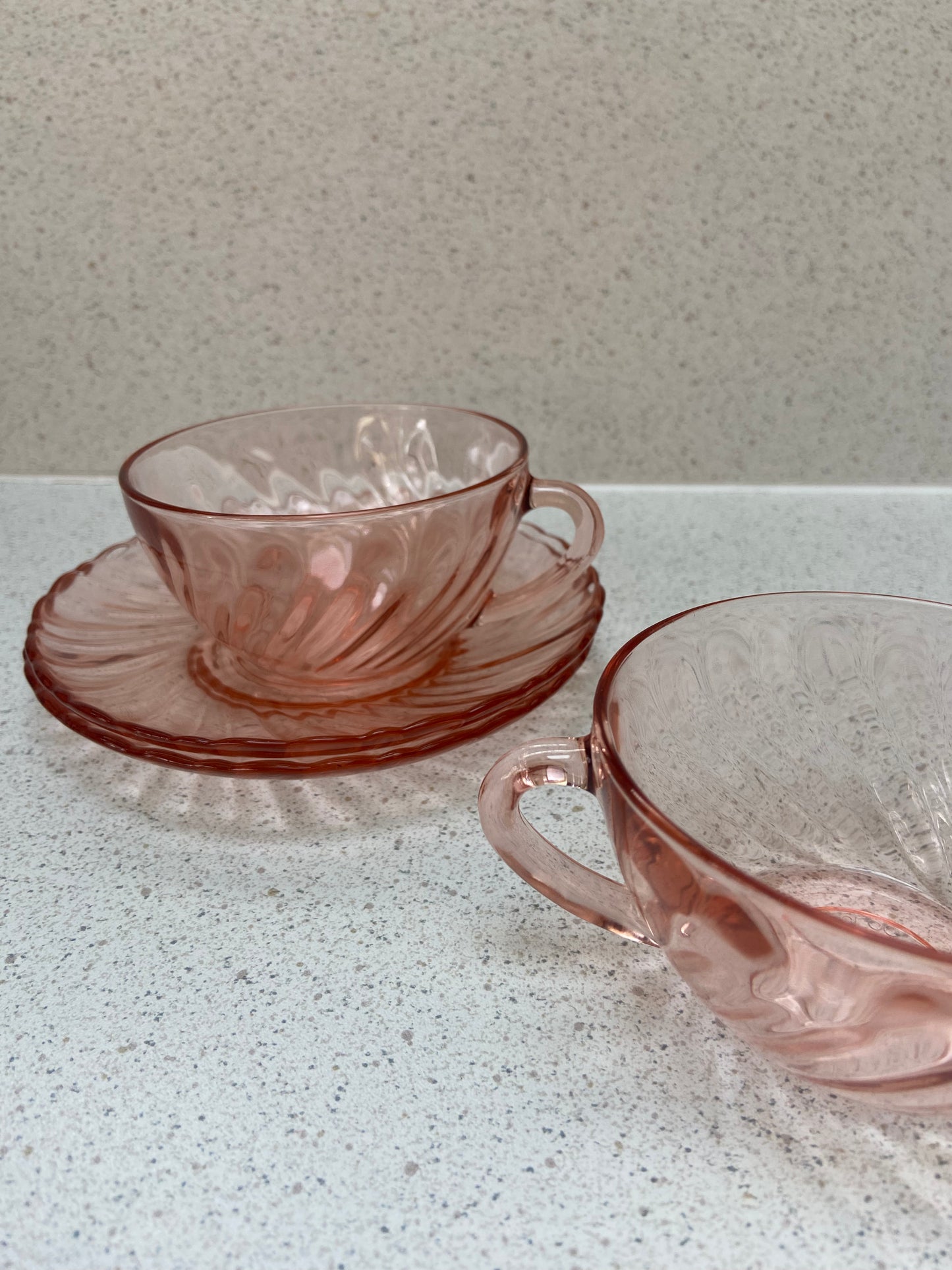 Duo tasses et sous tasses Arcoroc ROSALINE