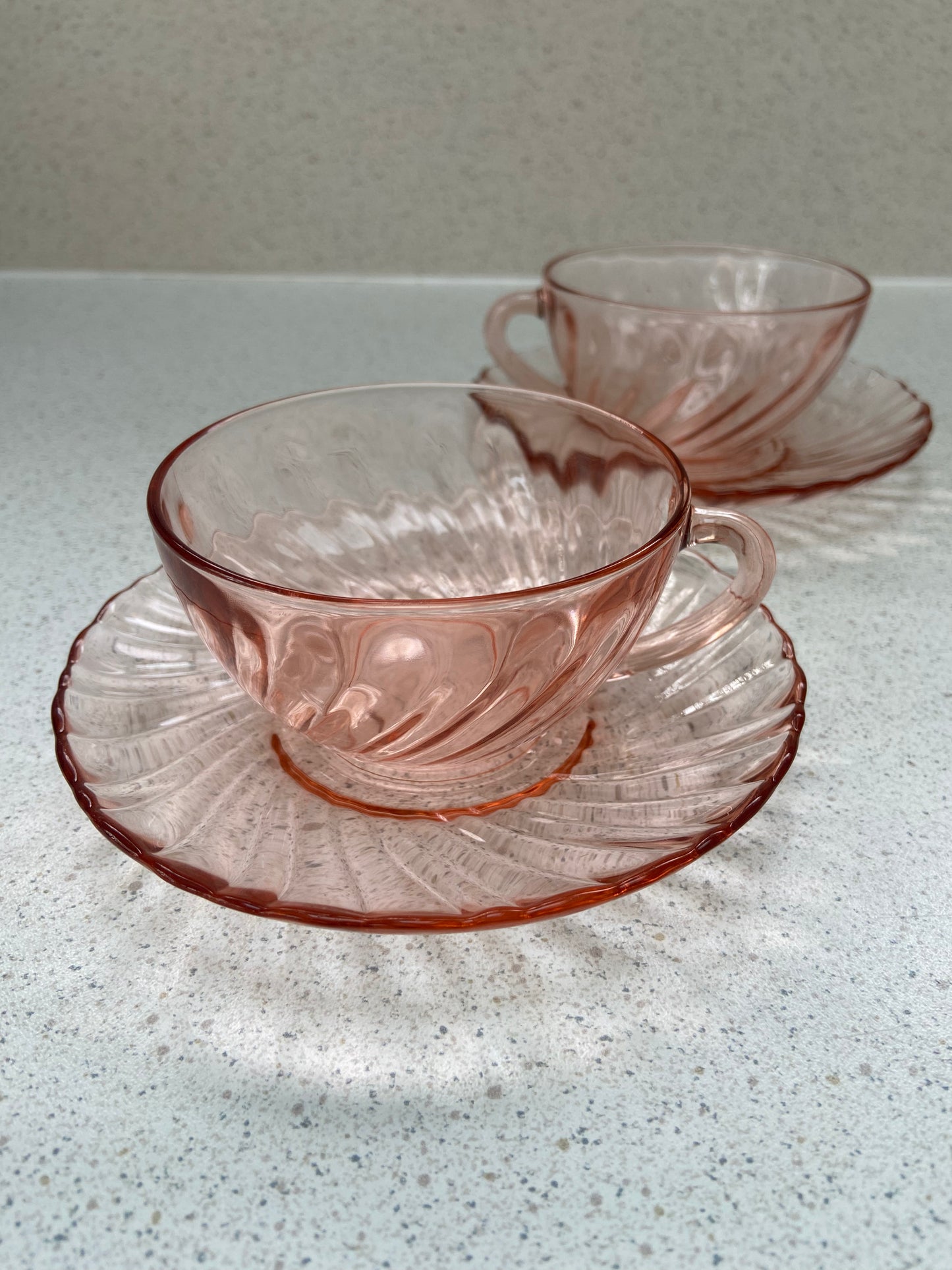 Duo tasses et sous tasses Arcoroc ROSALINE