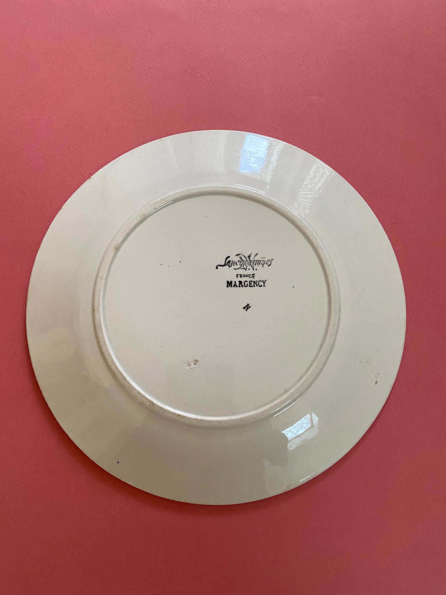 Assiette plate QUADRILLAGE Sarreguemines MARGENCY