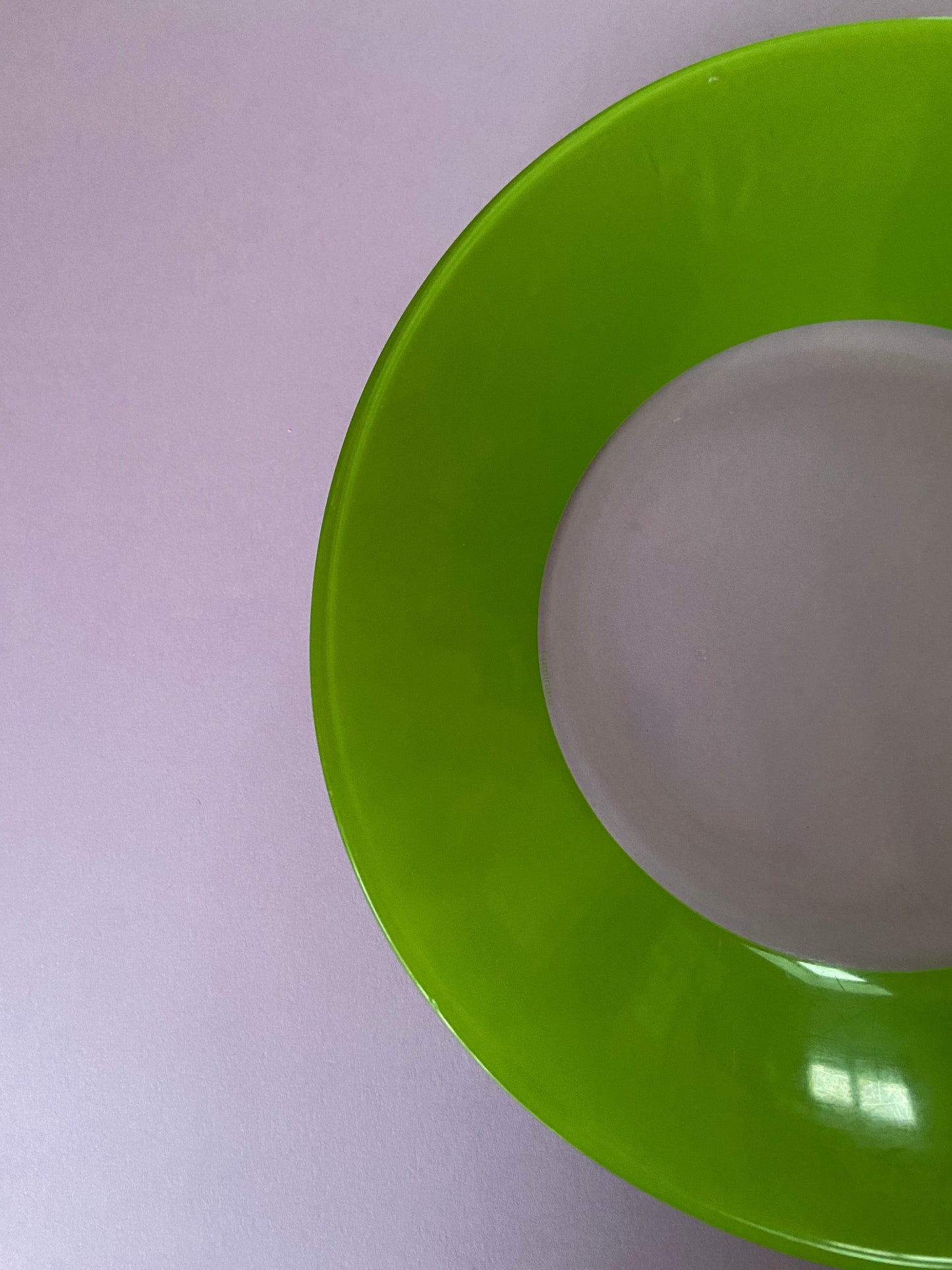 Deep glass plate GREEN/TRANSPARENT