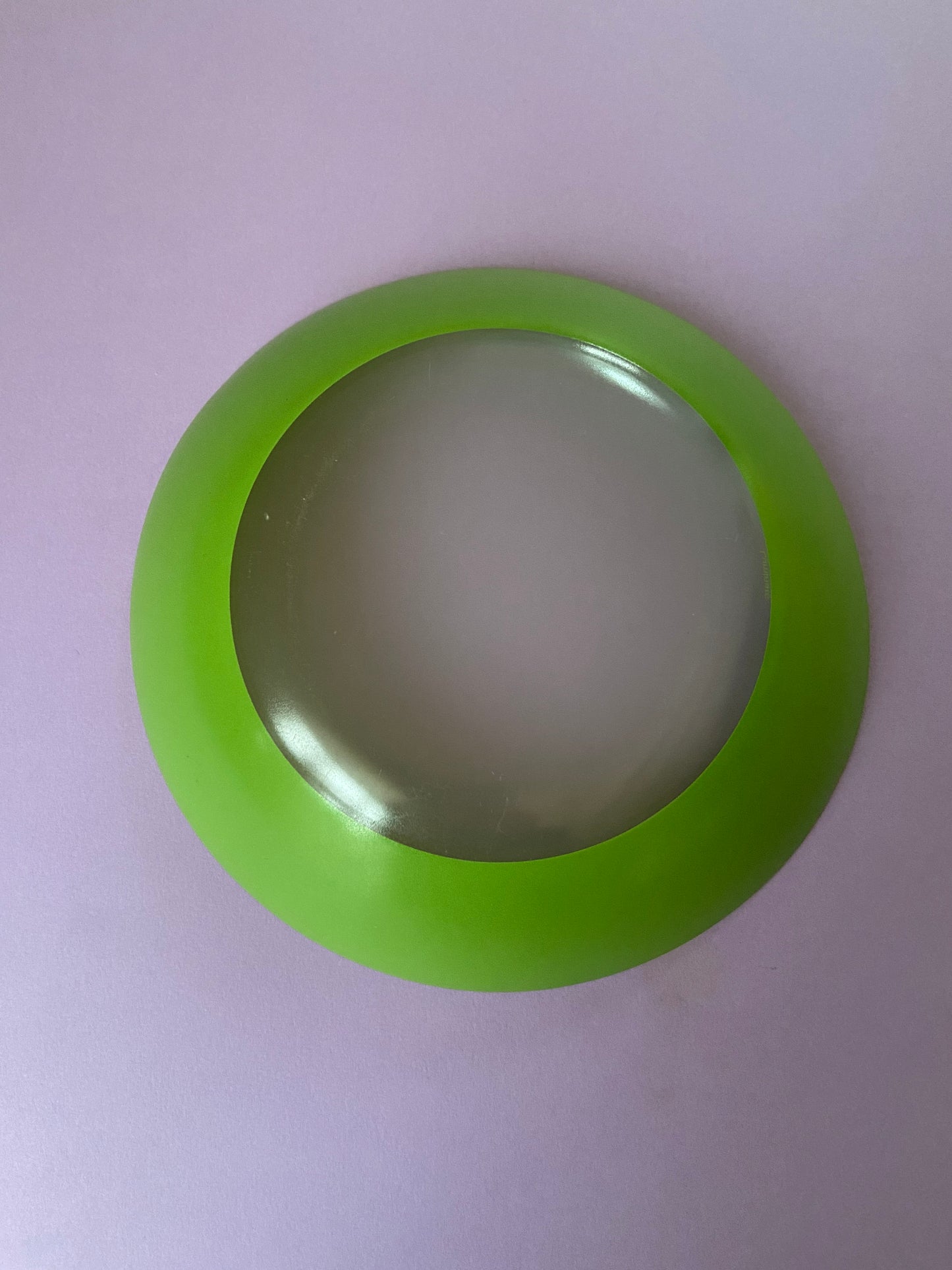 Deep glass plate GREEN/TRANSPARENT