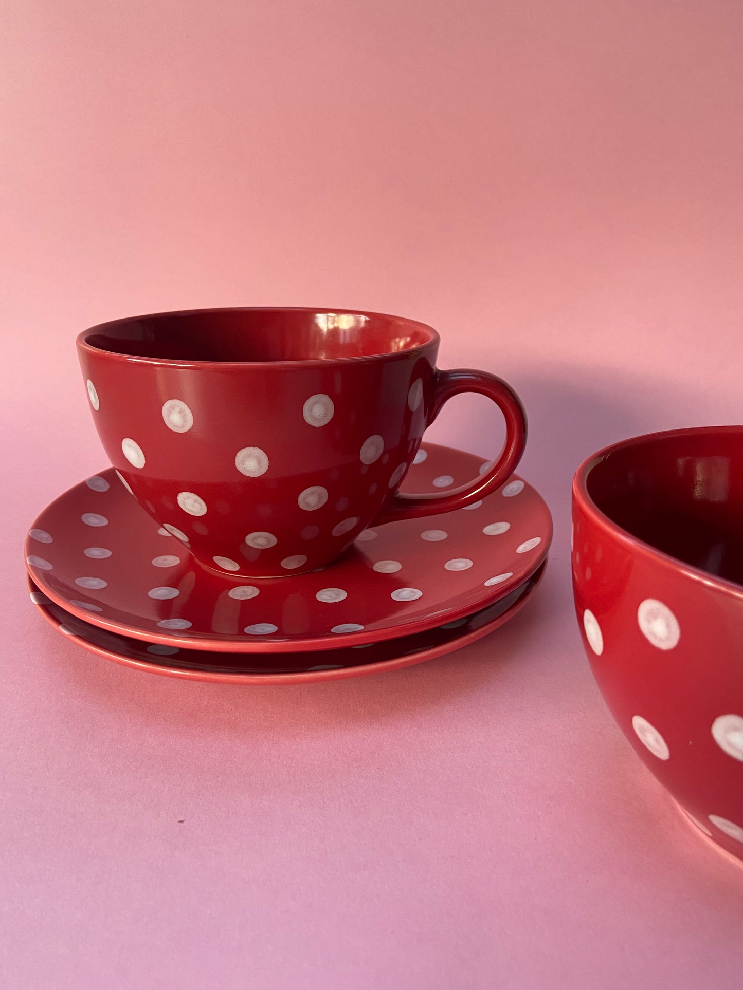 Duo grandes tasses + petites assiettes POIS