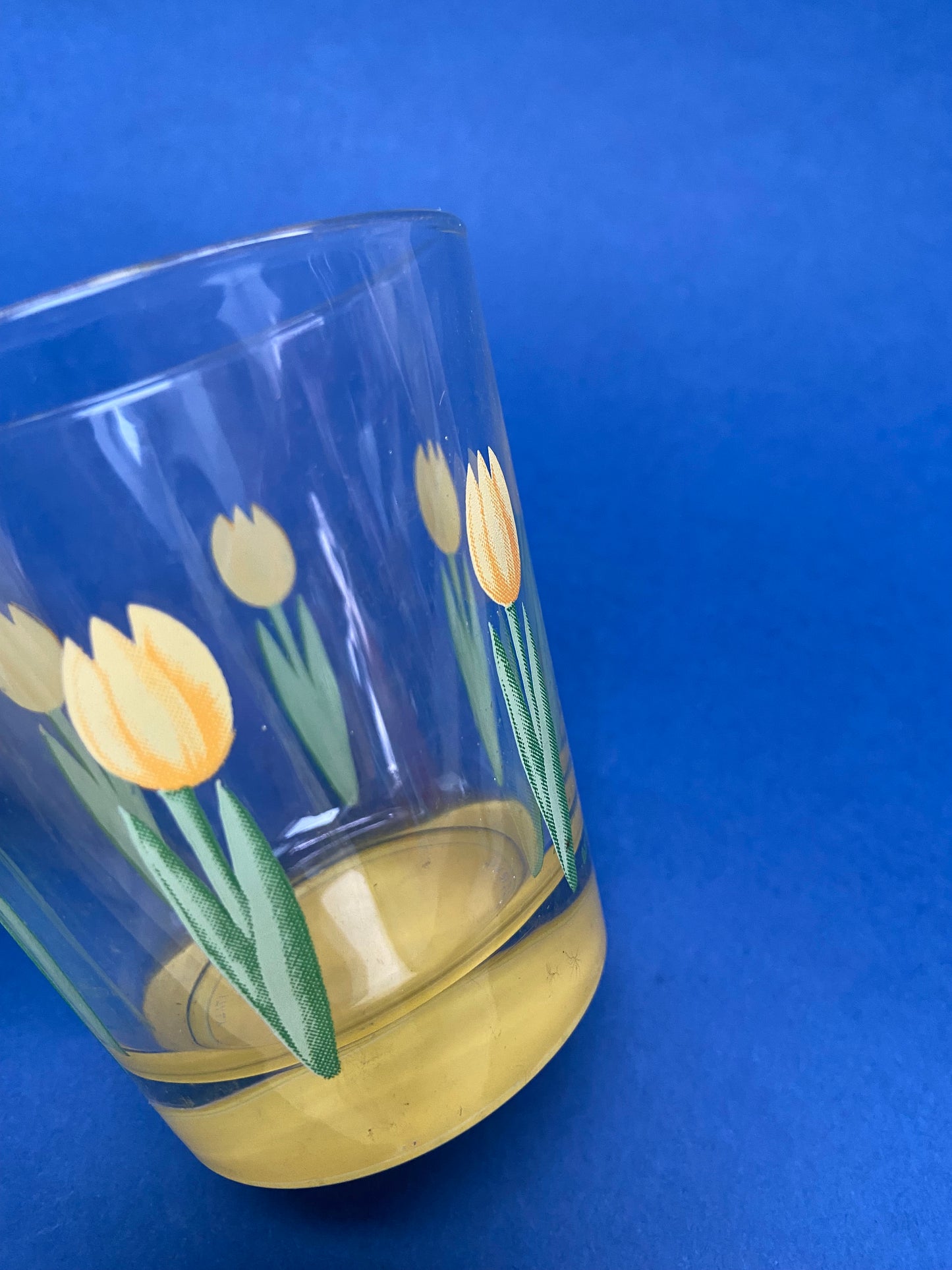 2 verres à eau CERVE ITALY motif TULIPES