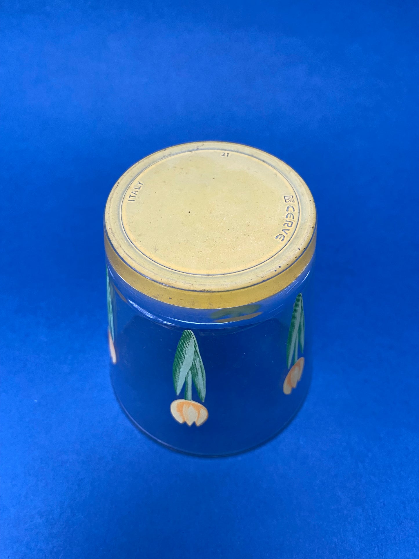 2 verres à eau CERVE ITALY motif TULIPES