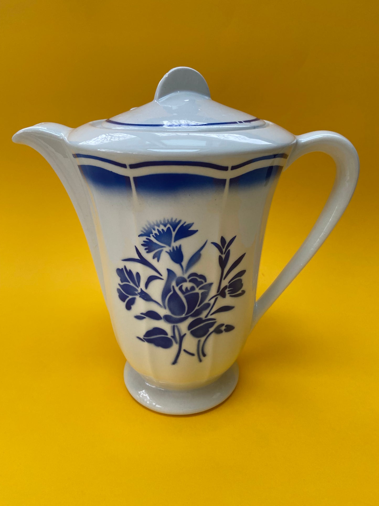 Ensemble BADONVILLER théière et petit pot à lait motif floral