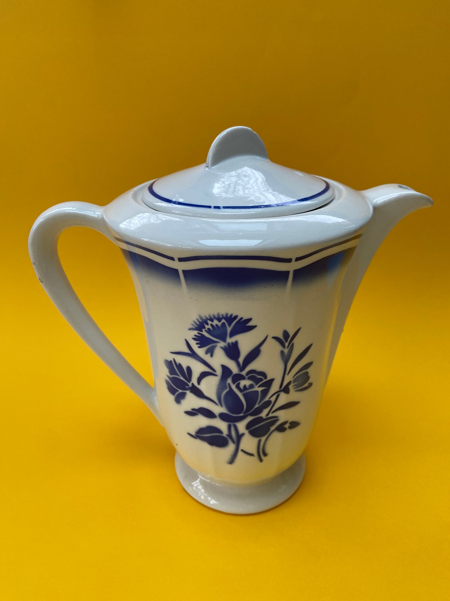 Ensemble BADONVILLER théière et petit pot à lait motif floral