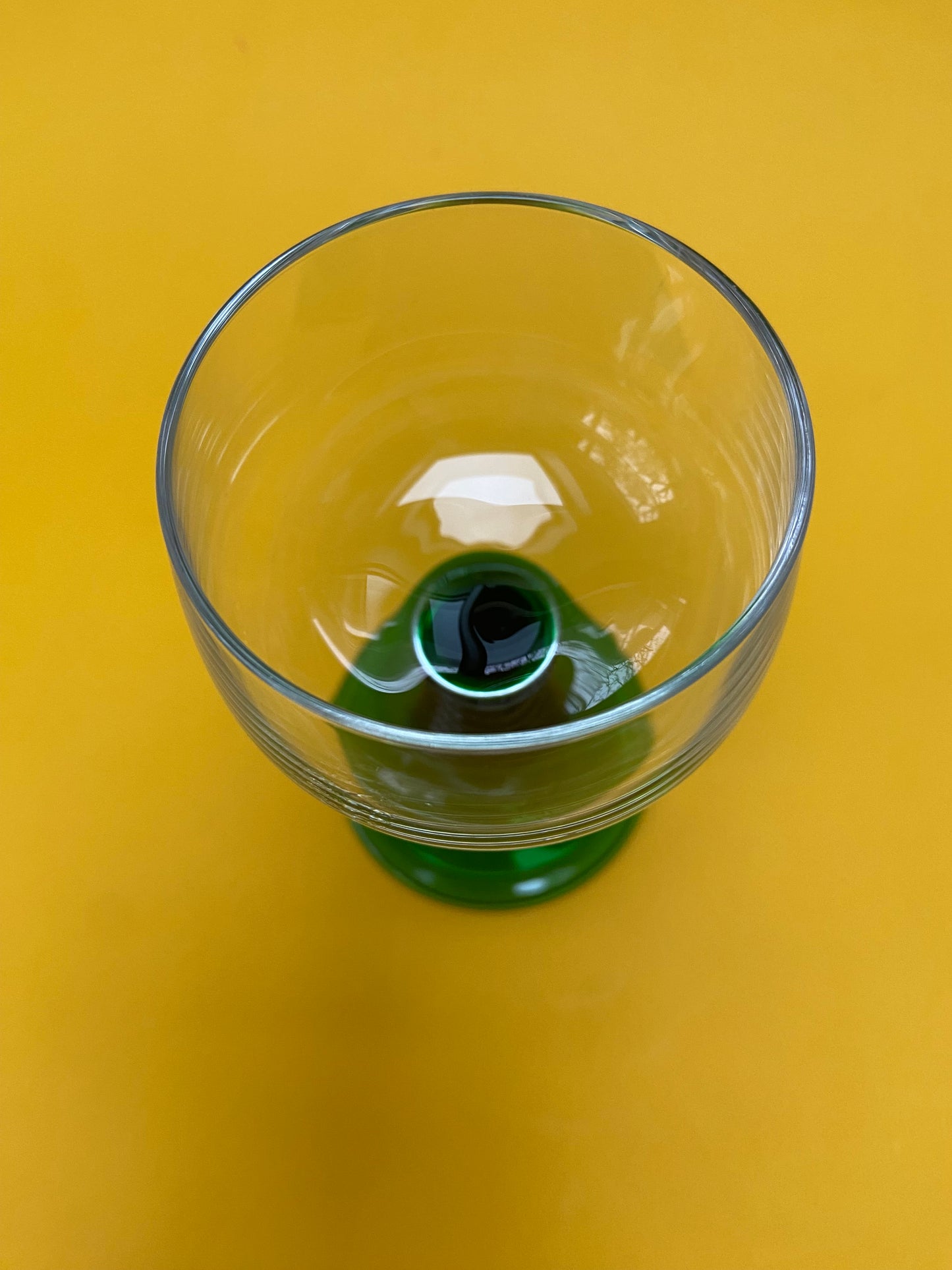 Duo de verres à pied côtelé VERT