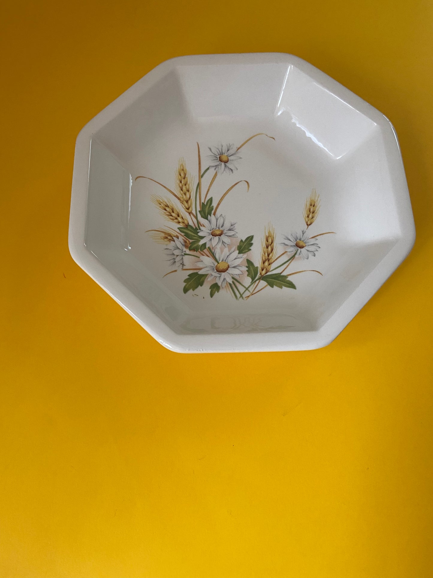 Vintage hollow octagonal plate with CHAMPÊTRE pattern