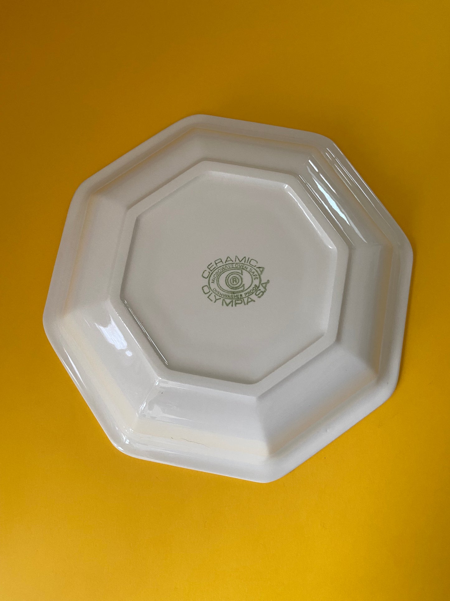 Vintage hollow octagonal plate with CHAMPÊTRE pattern