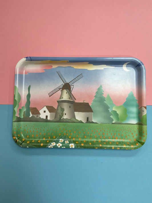 Plastic tray made in Italy MOULIN pastel