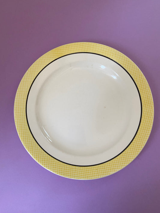 Assiette plate SALINS JAUNE/NOIR