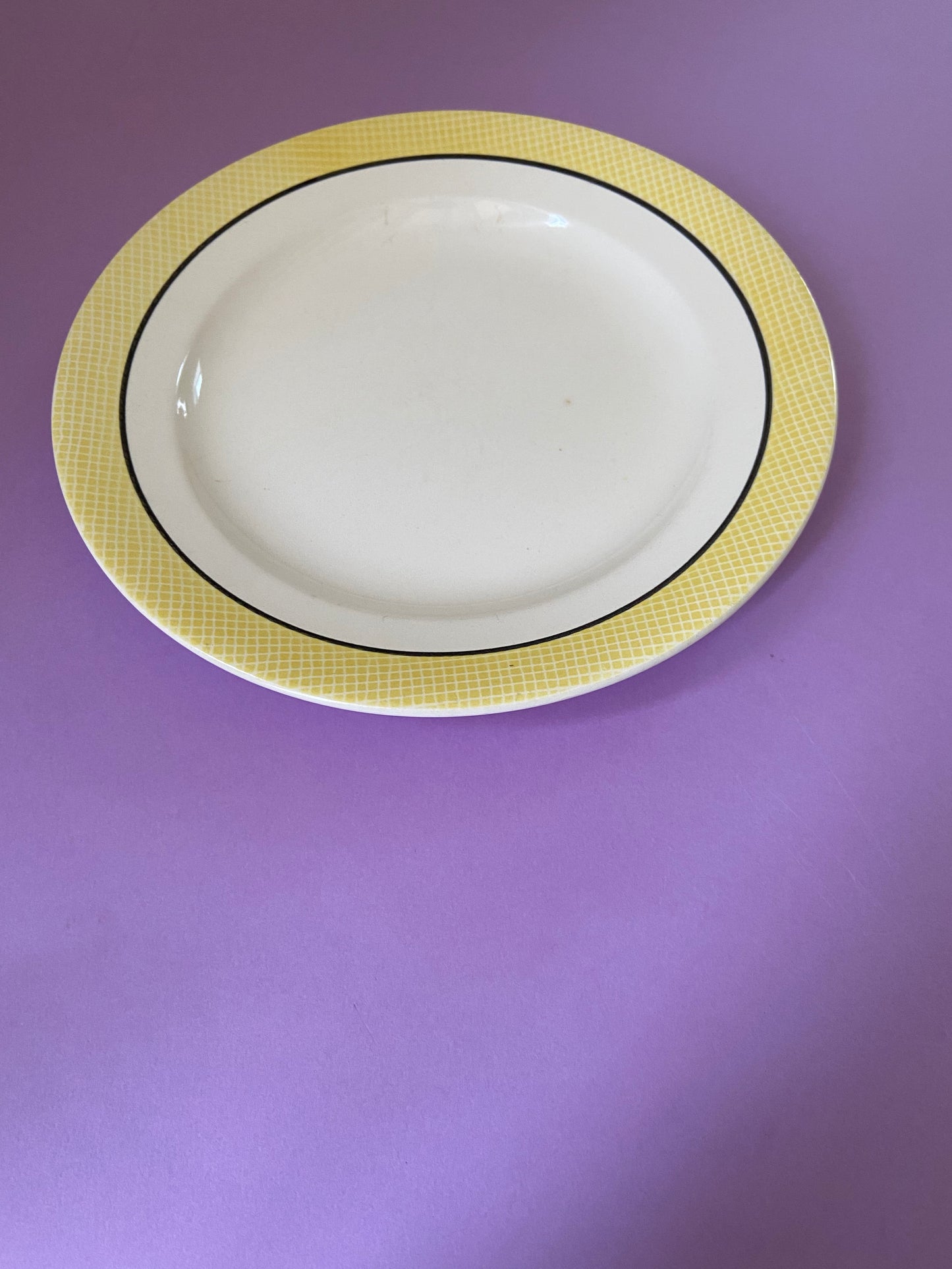 Assiette plate SALINS JAUNE/NOIR