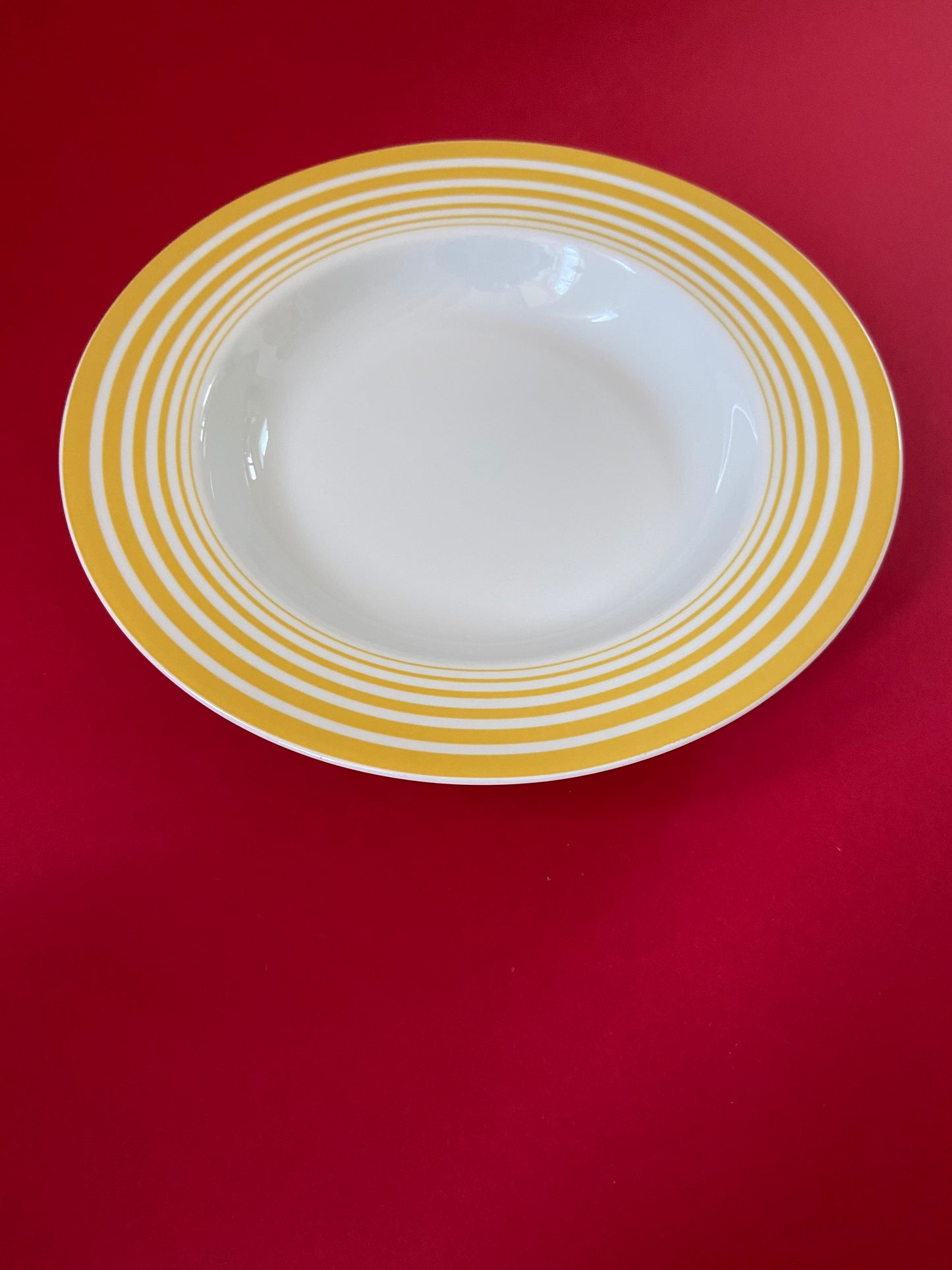 Assiette creuse JAMMET-SEIGNOLLES LIMOGES Lignes jaunes