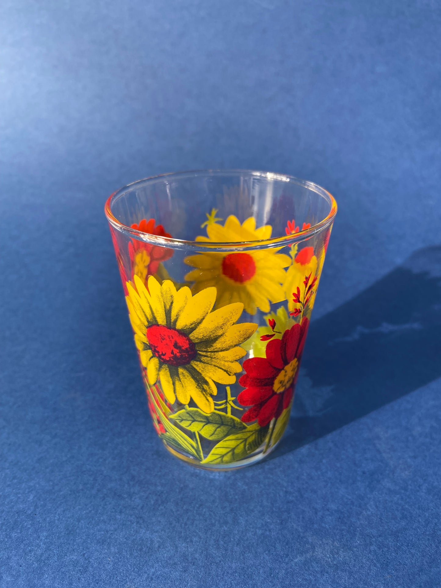 Flowered water glass