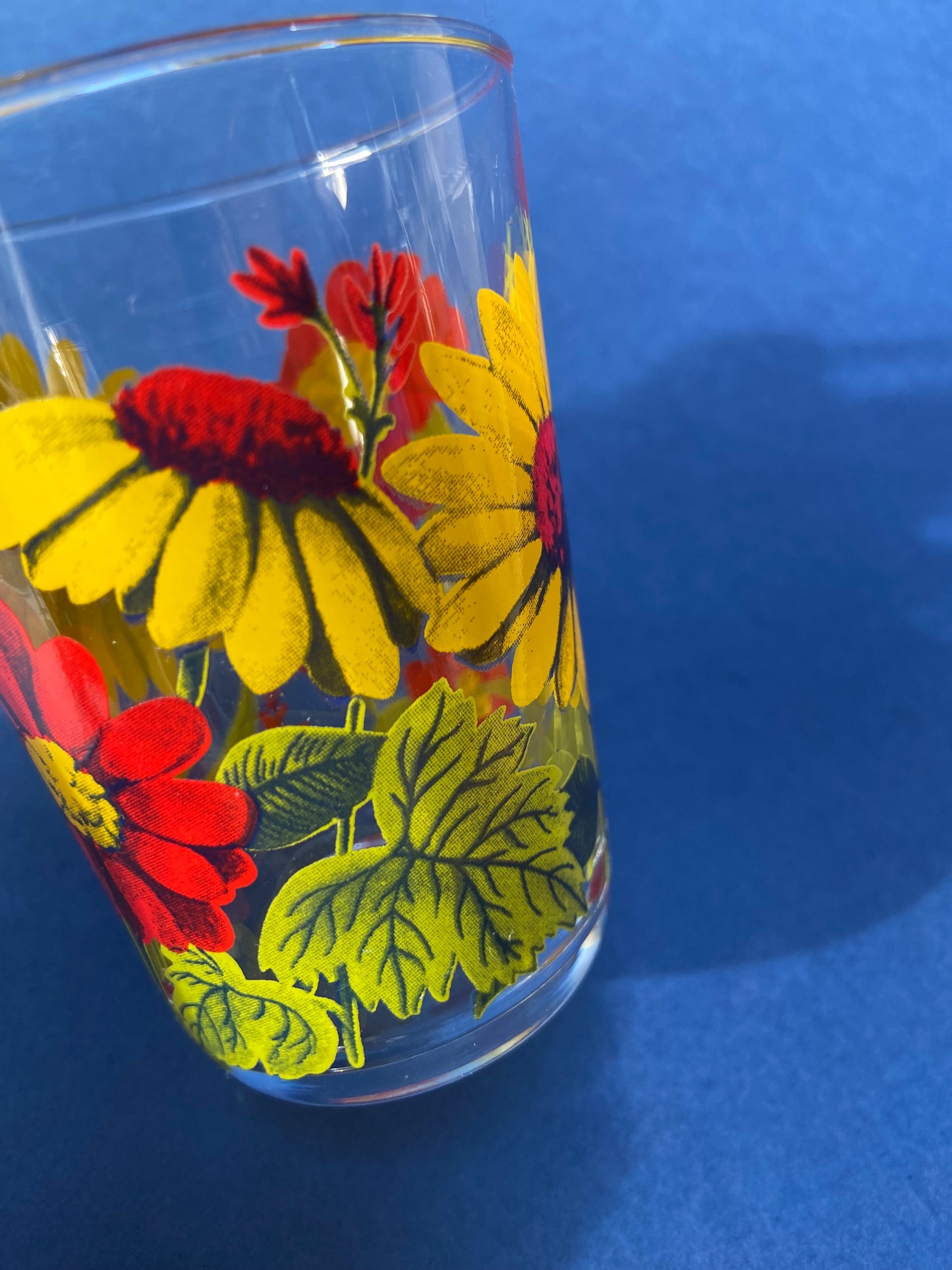 Flowered water glass