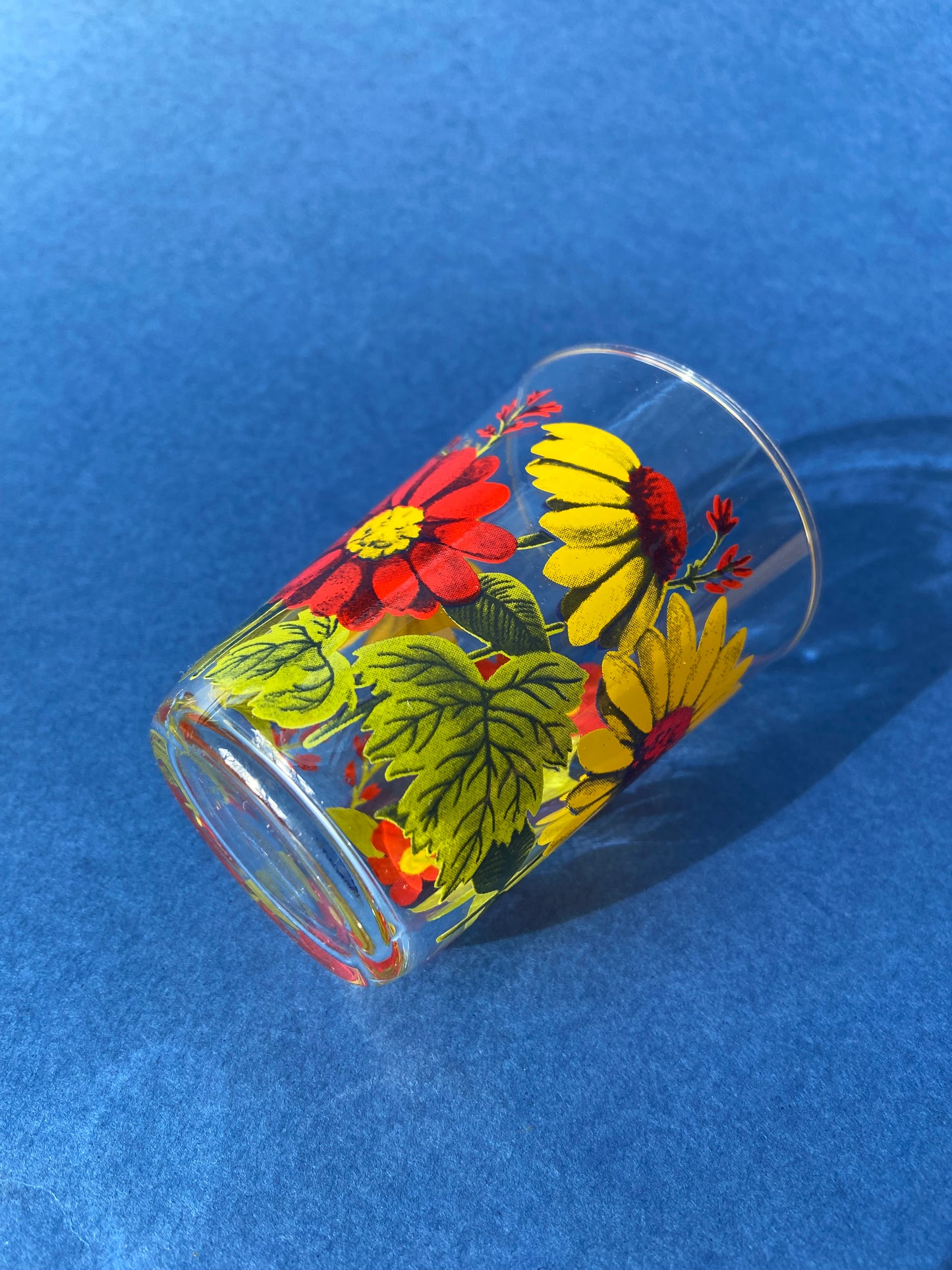 Flowered water glass