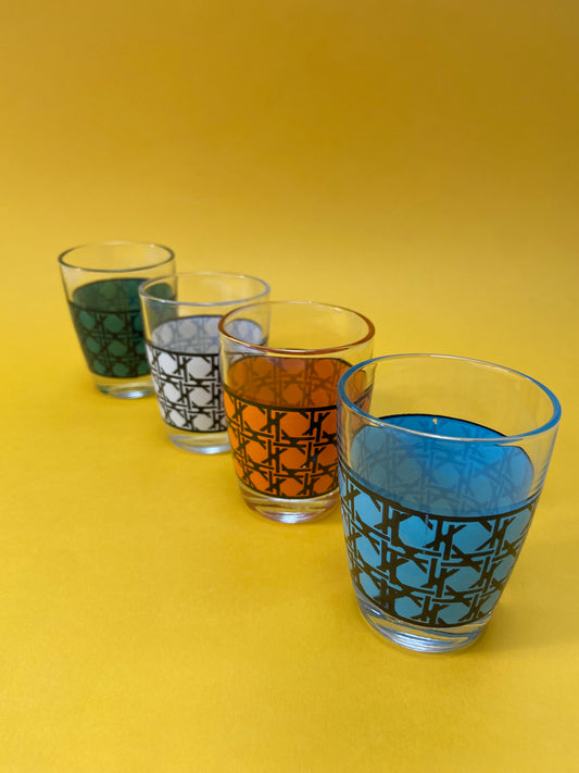 Set of 4 small digestive glasses