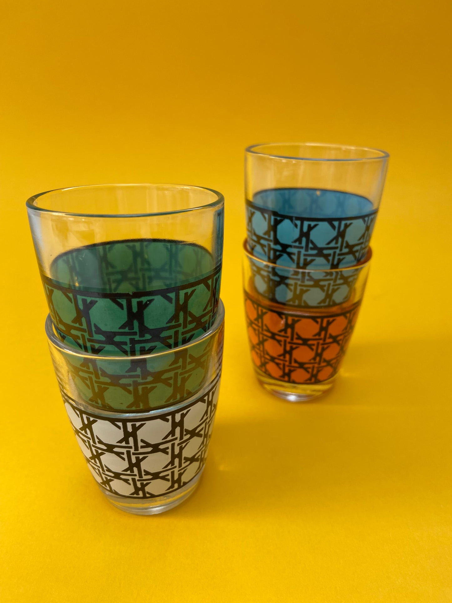 Set of 4 small digestive glasses