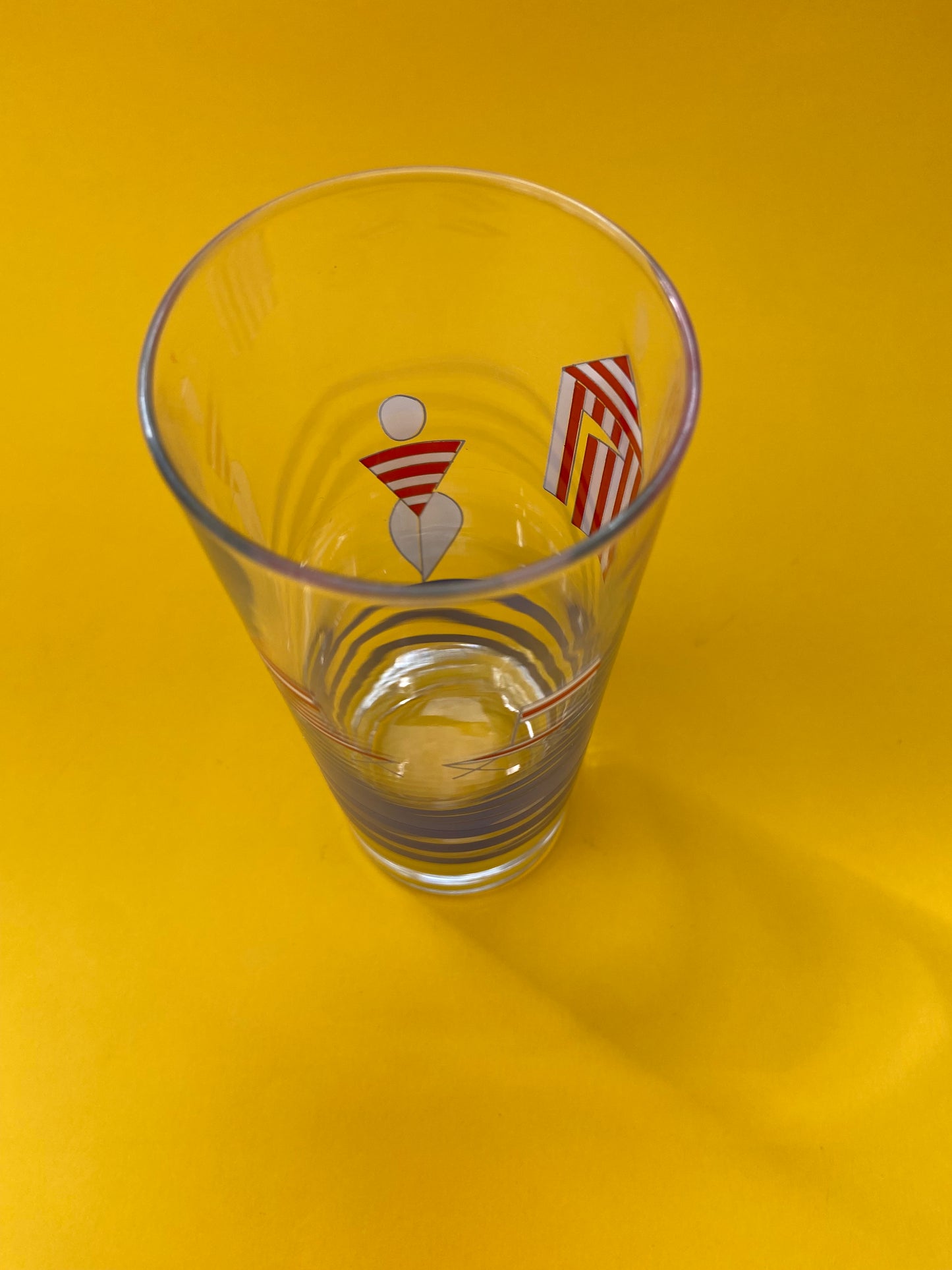 Large lemonade glass with BEACH HUT motif