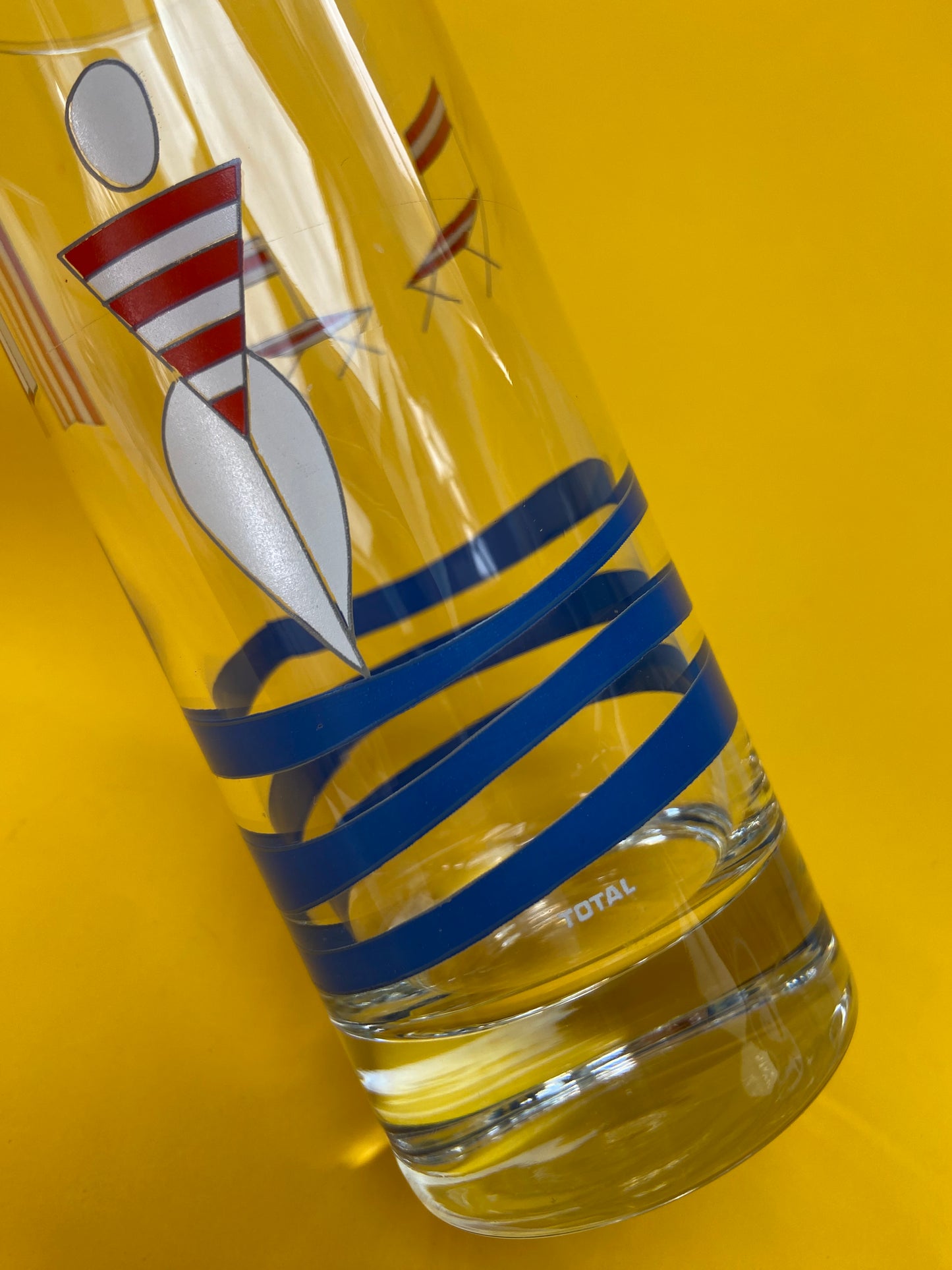 Large lemonade glass with BEACH HUT motif