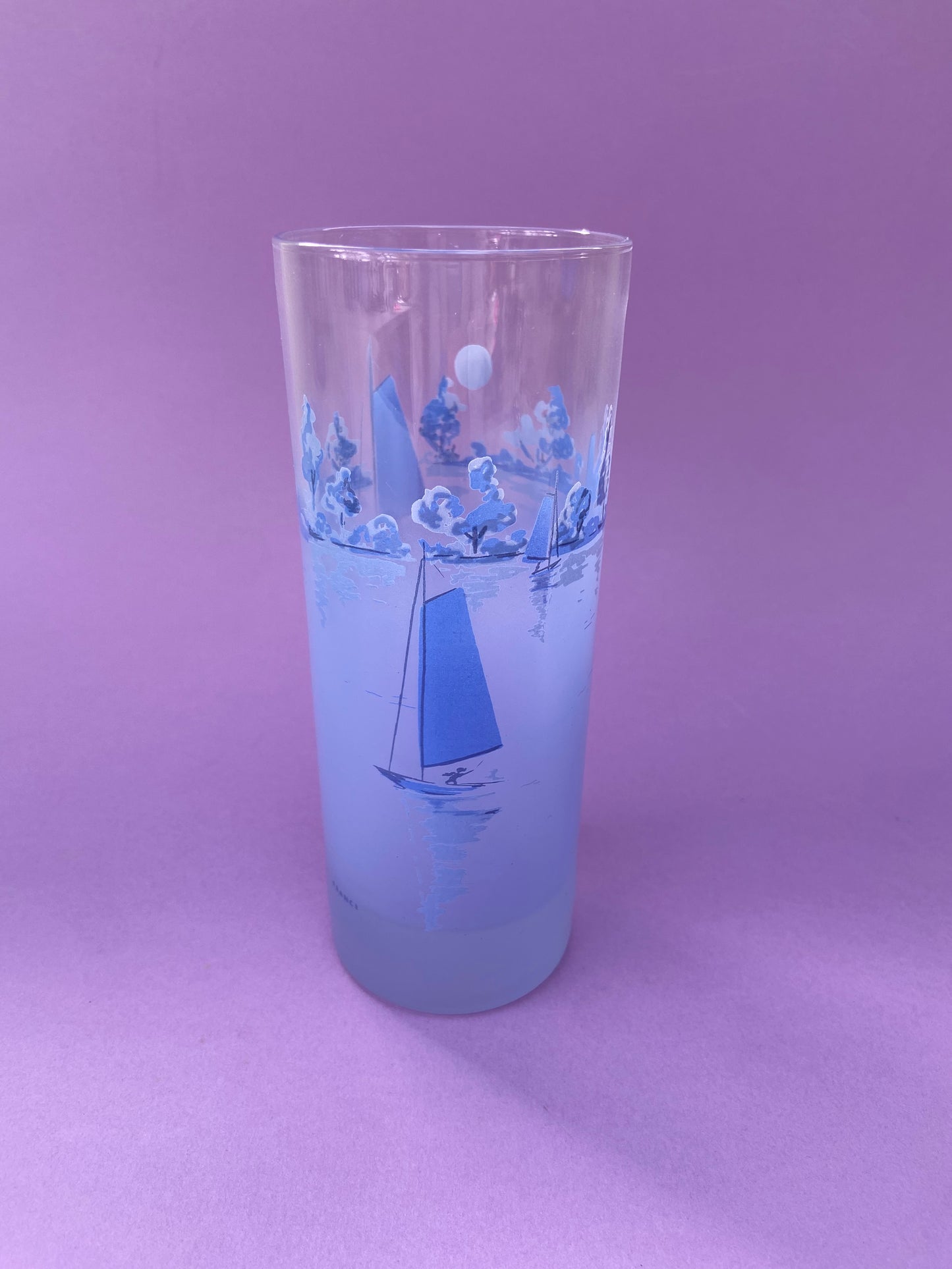 Set of 3 large lemonade glasses “WINDSURFING”